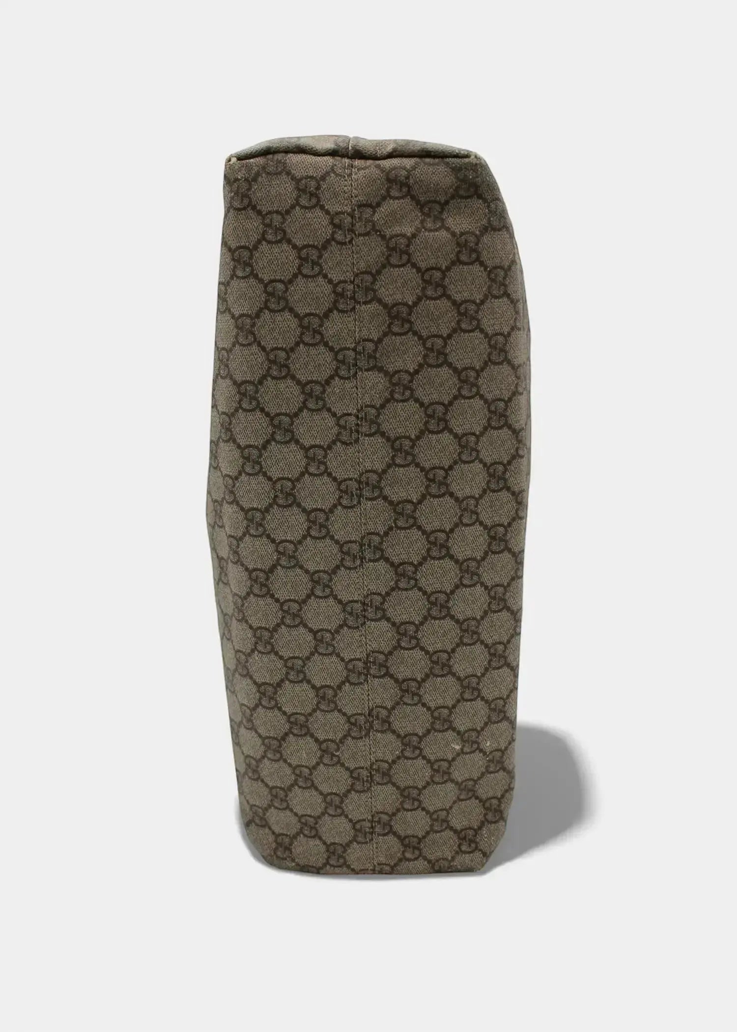 Preloved | Gucci GG Monogram Totebag med Hvid Læder Gucci