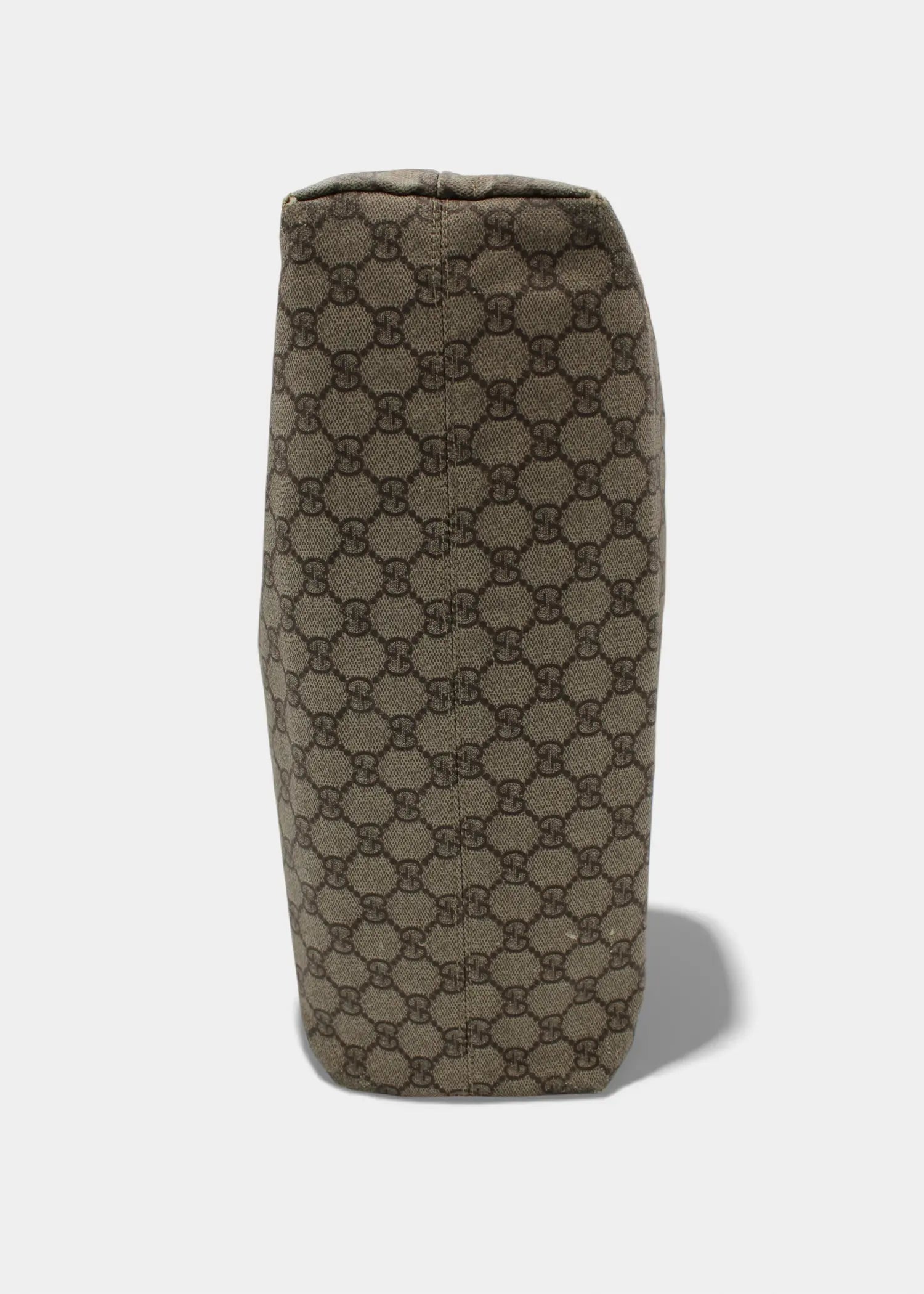 Preloved | Gucci GG Monogram Totebag med Hvid Læder