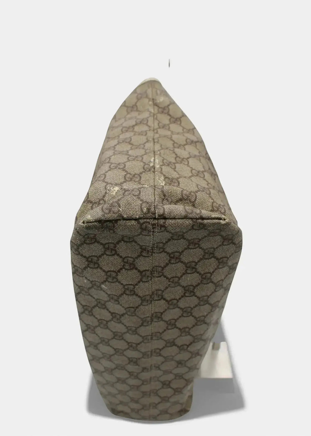 Preloved | Gucci GG Monogram Totebag med Hvid Læder Gucci