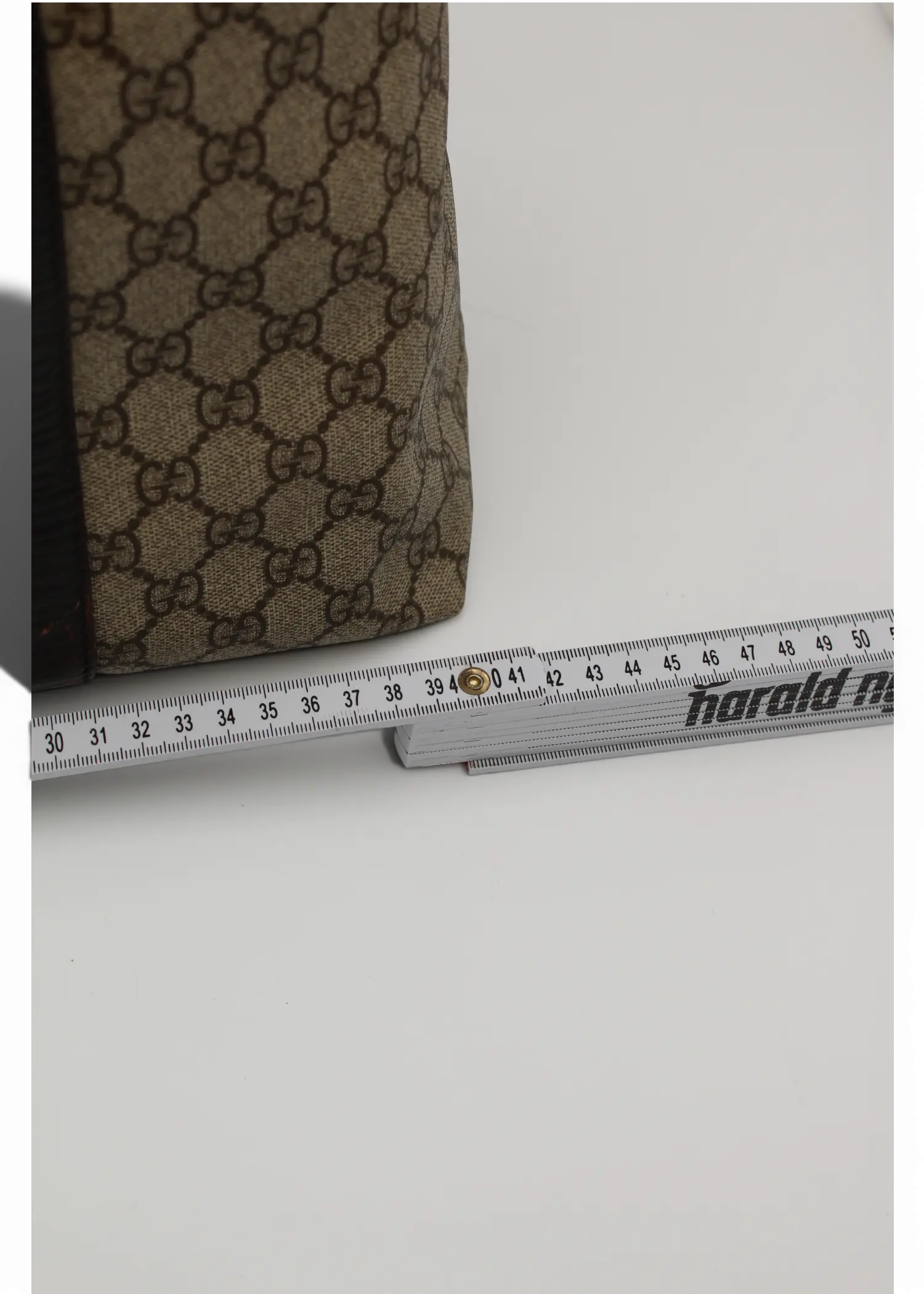 Preloved | Gucci GG Monogram Totebag med Brun Læder