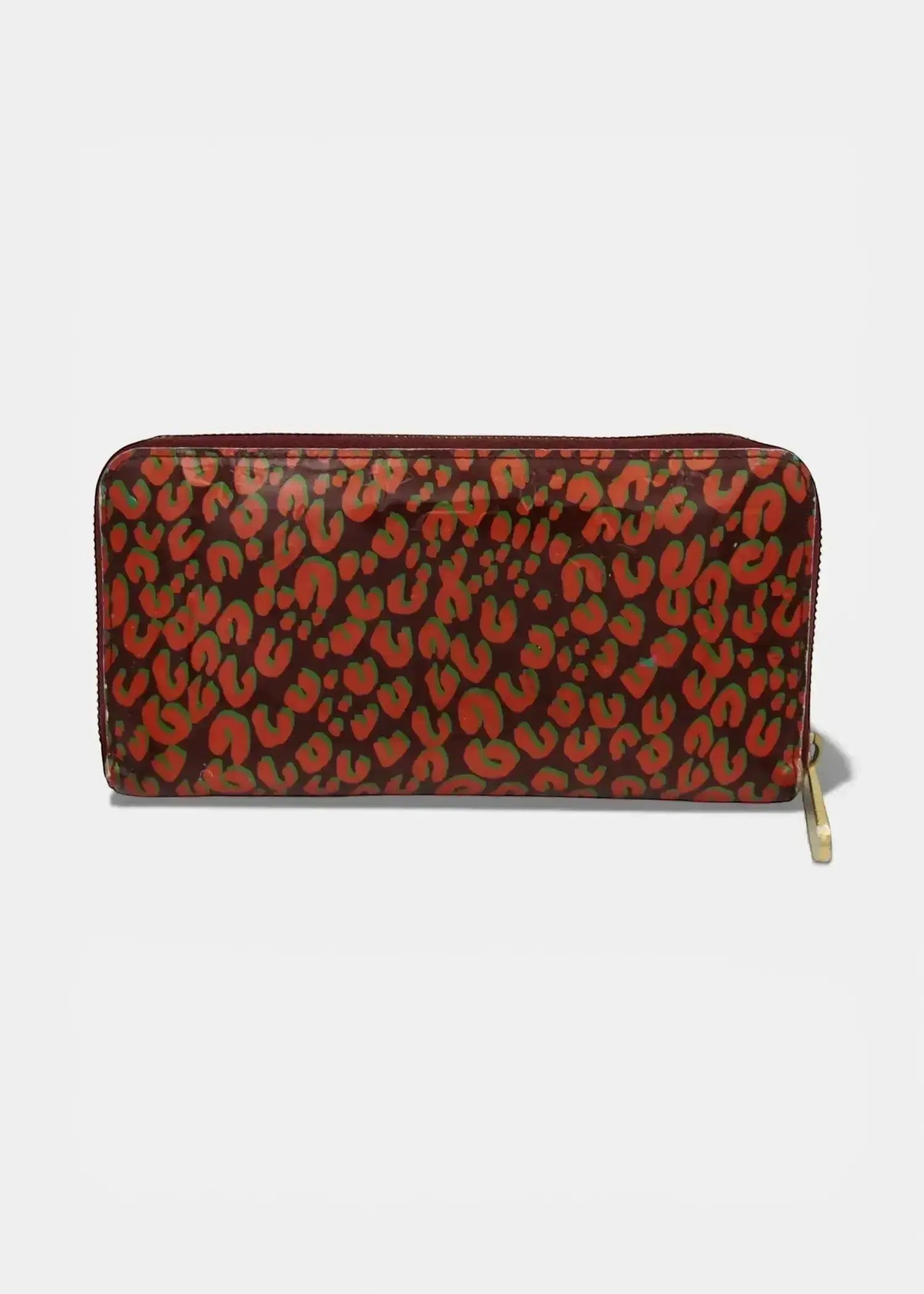 Preloved | Louis Vuitton Zippy Wallet i Vernis Leopard Rouge Louis Vuitton