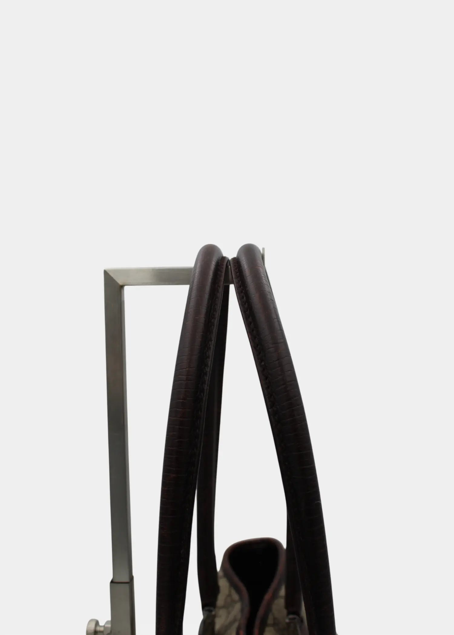 Preloved | Gucci GG Monogram Totebag med Brun Læder