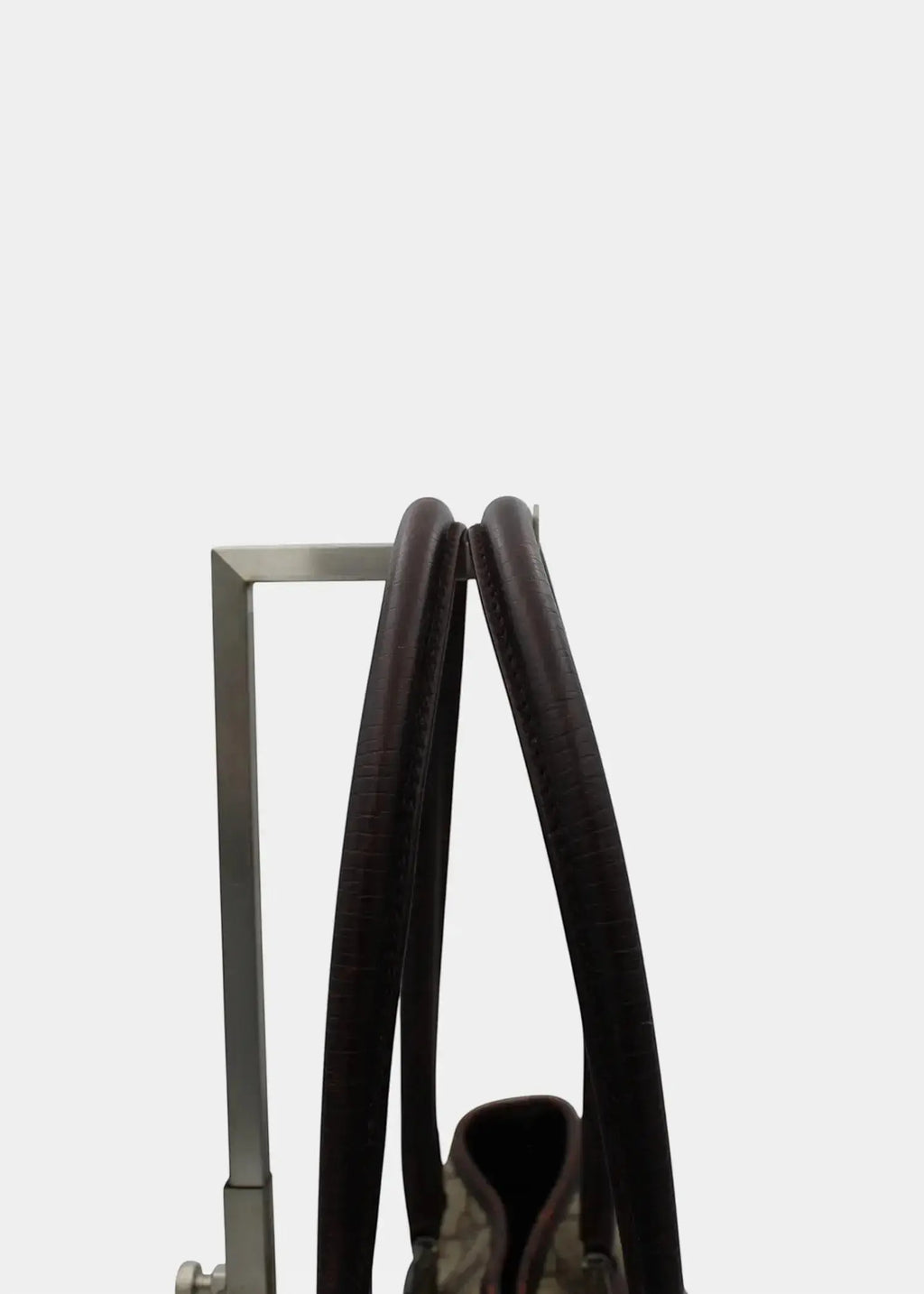 Preloved | Gucci GG Monogram Totebag med Brun Læder Gucci