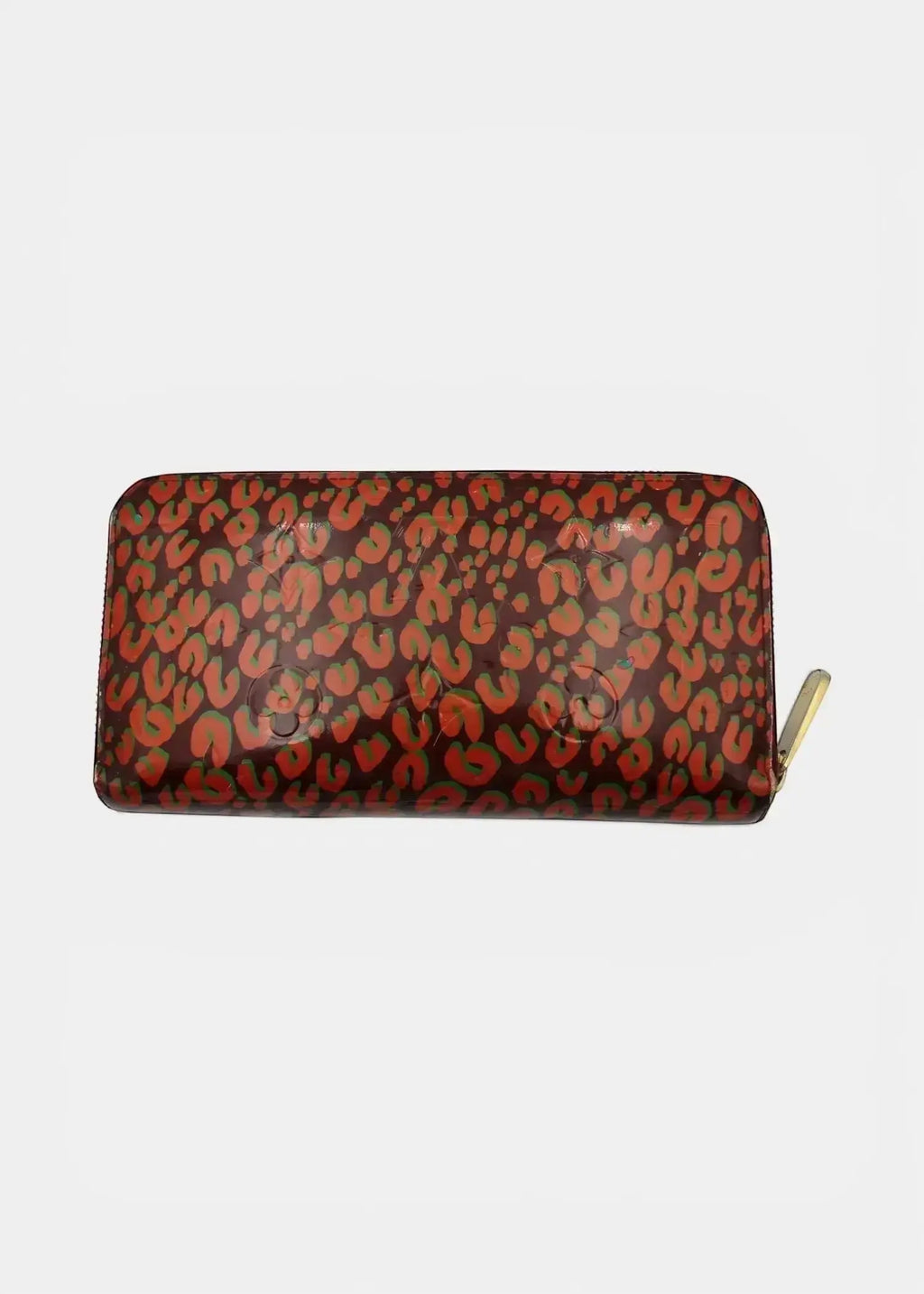 Preloved | Louis Vuitton Zippy Wallet i Vernis Leopard Rouge Louis Vuitton