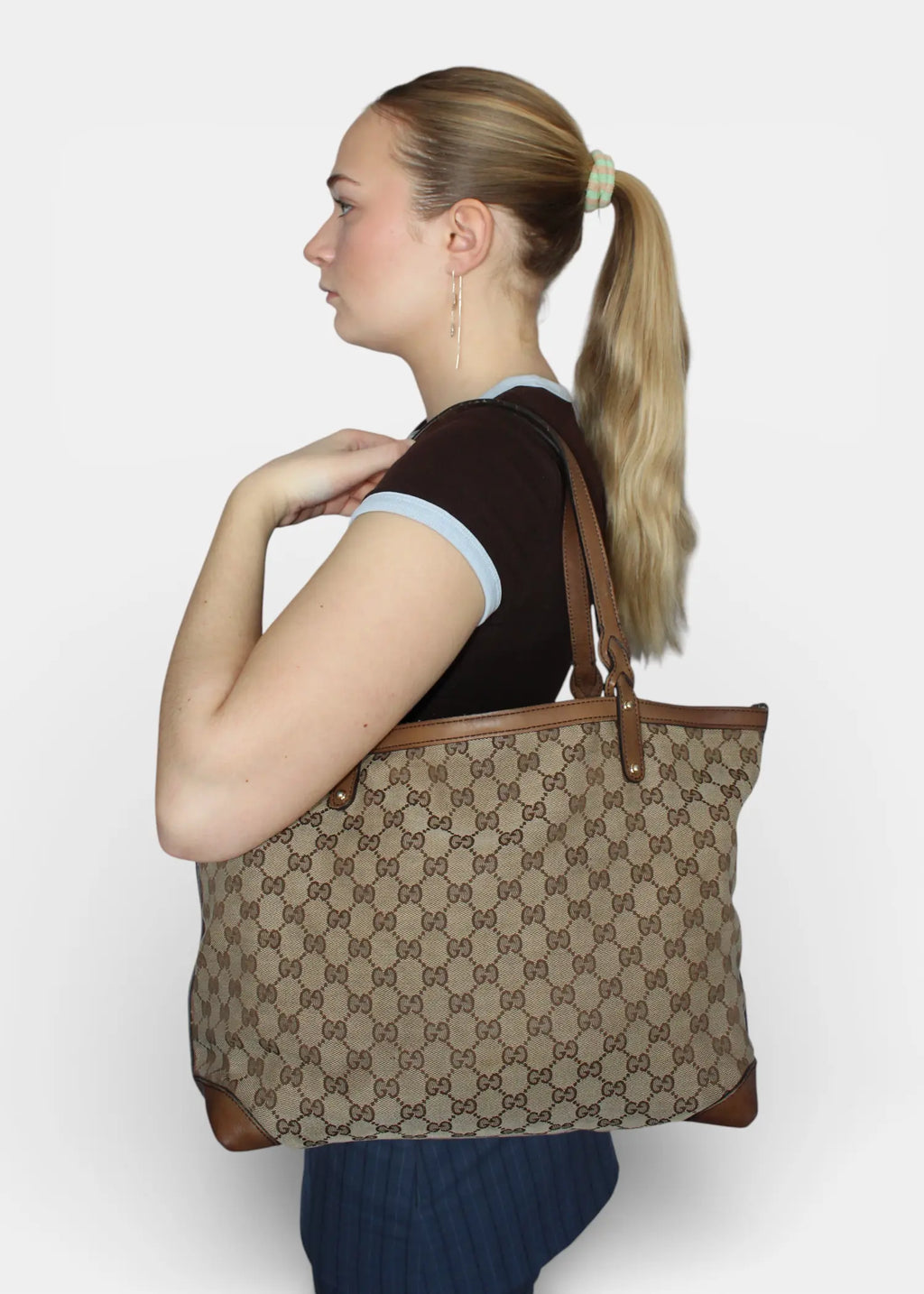 Preloved | Gucci GG Monogram Totebag med Pouch