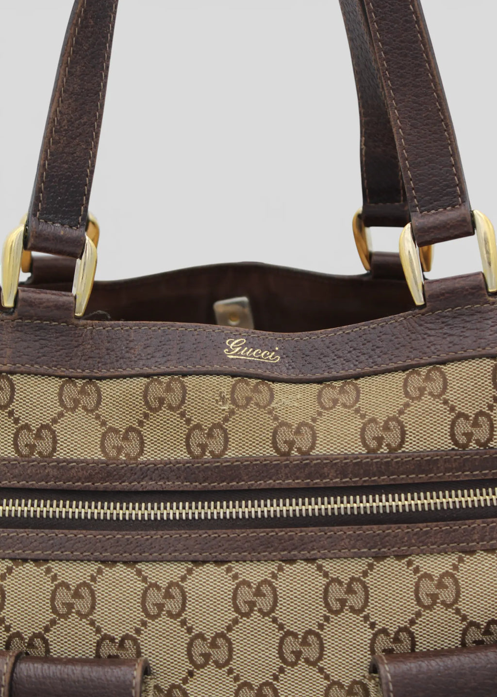 Preloved | Gucci GG Monogram Skuldertaske med Front Lommer