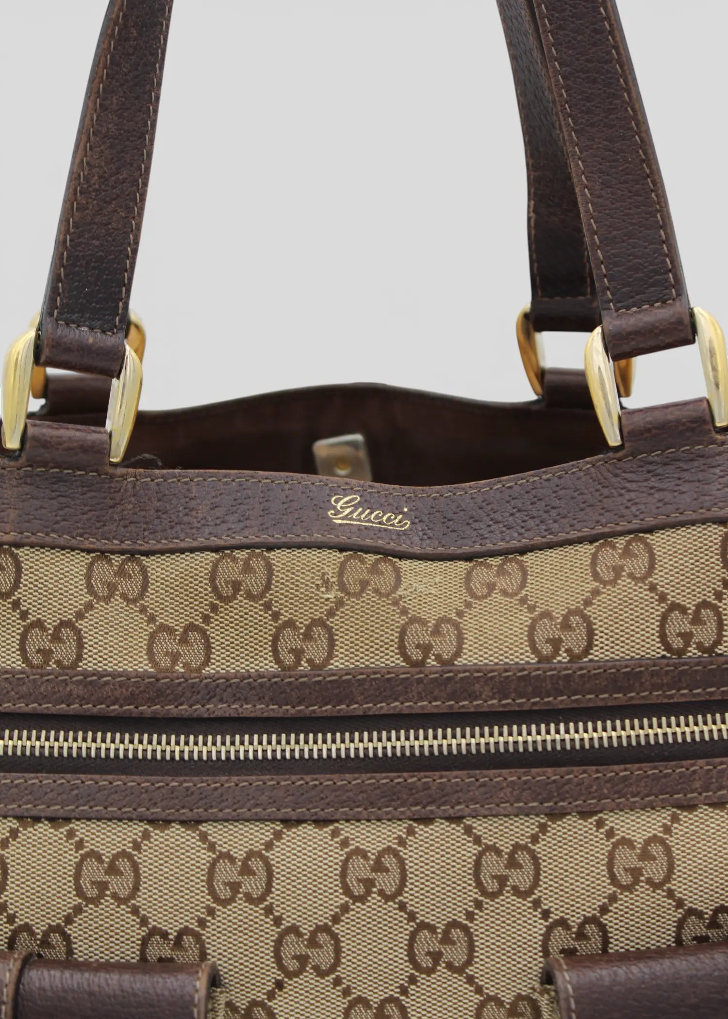 Preloved | Gucci GG Monogram Skuldertaske med Front Lommer