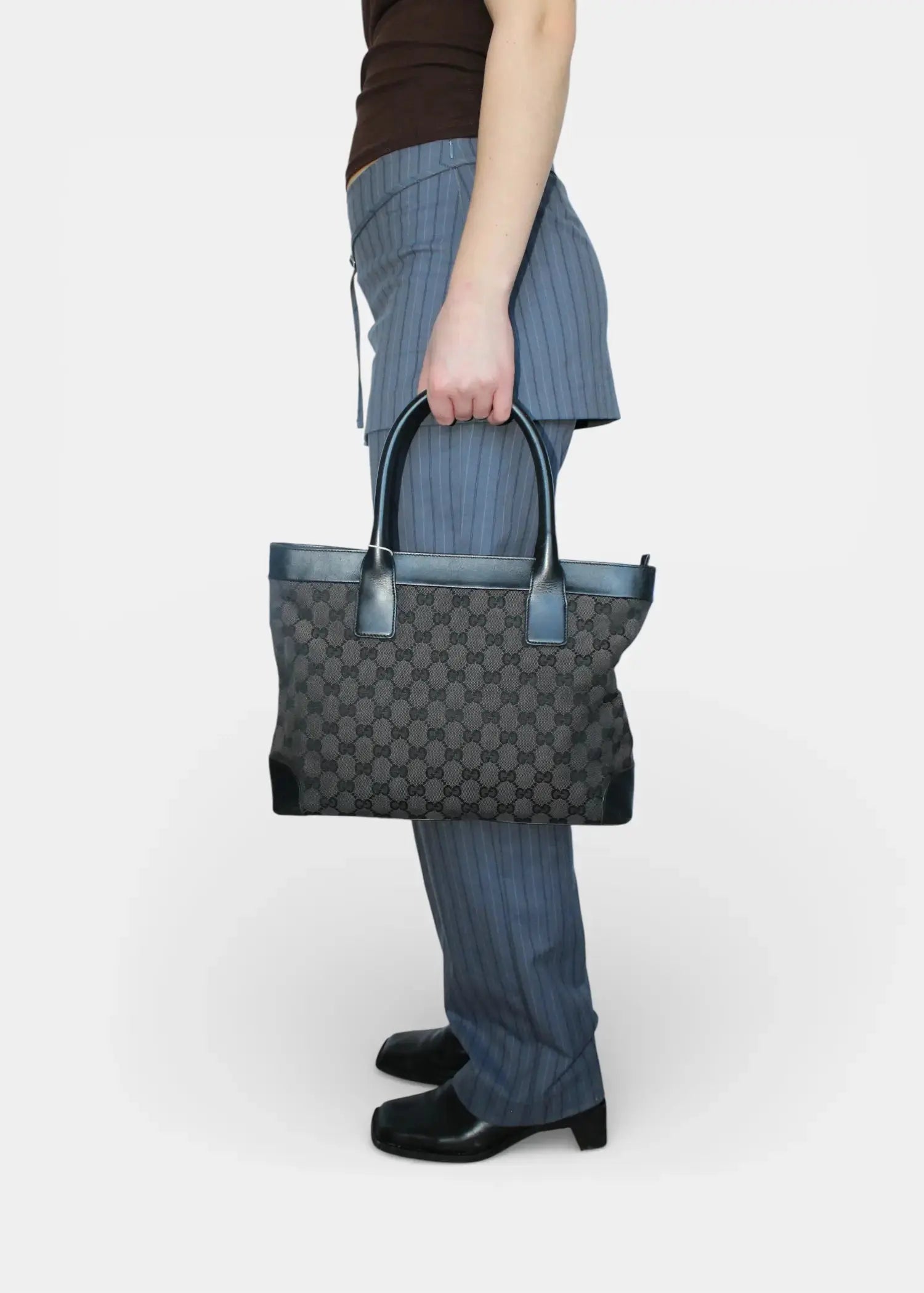 Preloved | Gucci GG Monogram Håndtaske i Sort Gucci