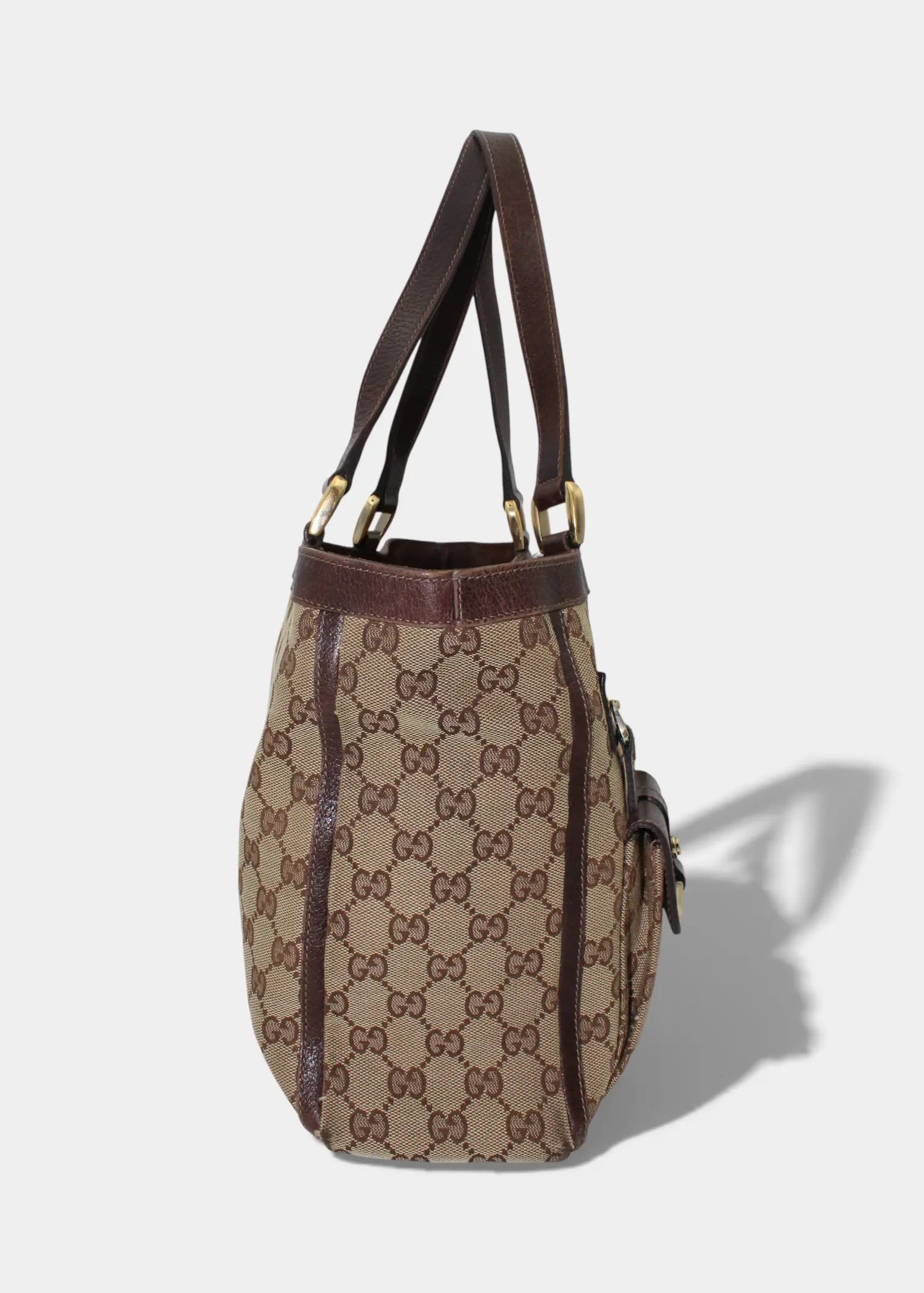 Preloved | Gucci GG Monogram Skuldertaske med Front Lommer