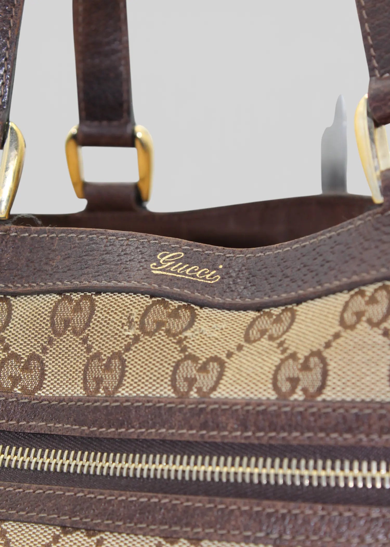 Preloved | Gucci GG Monogram Skuldertaske med Front Lommer