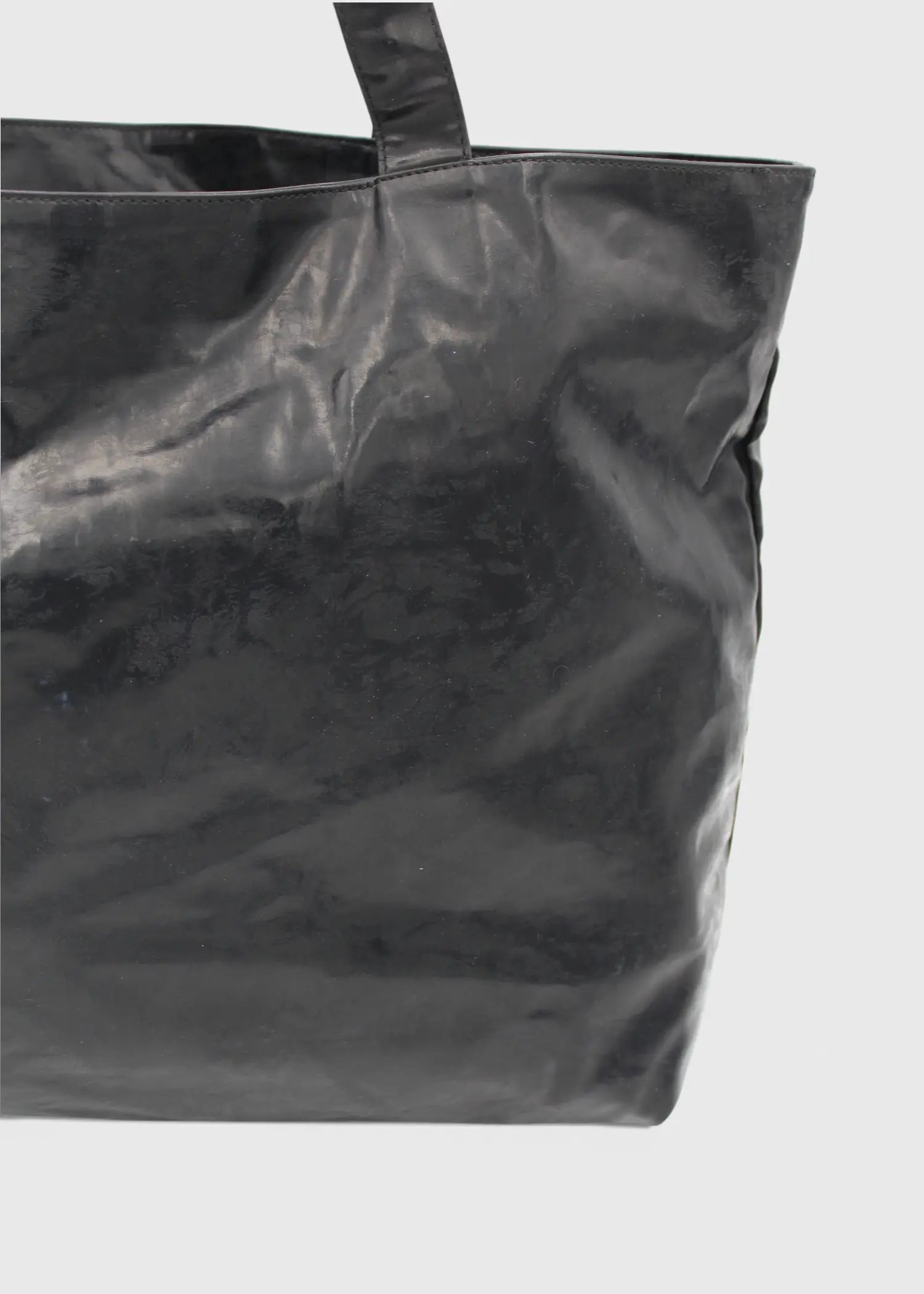 Chanel CC Totebag Sort i PVC med Læder Logo