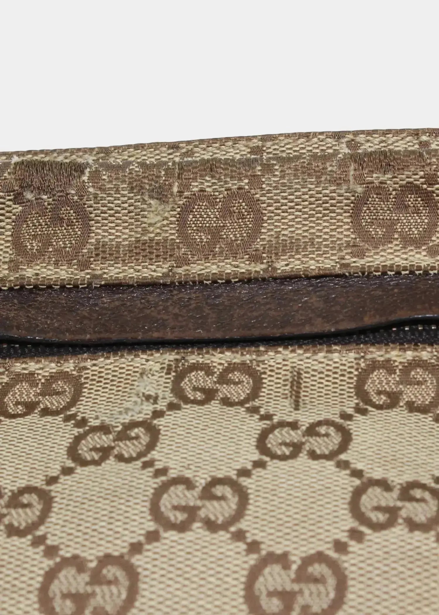 Preloved | Gucci GG Monogram Bæltetaske i Brun Canvas Gucci