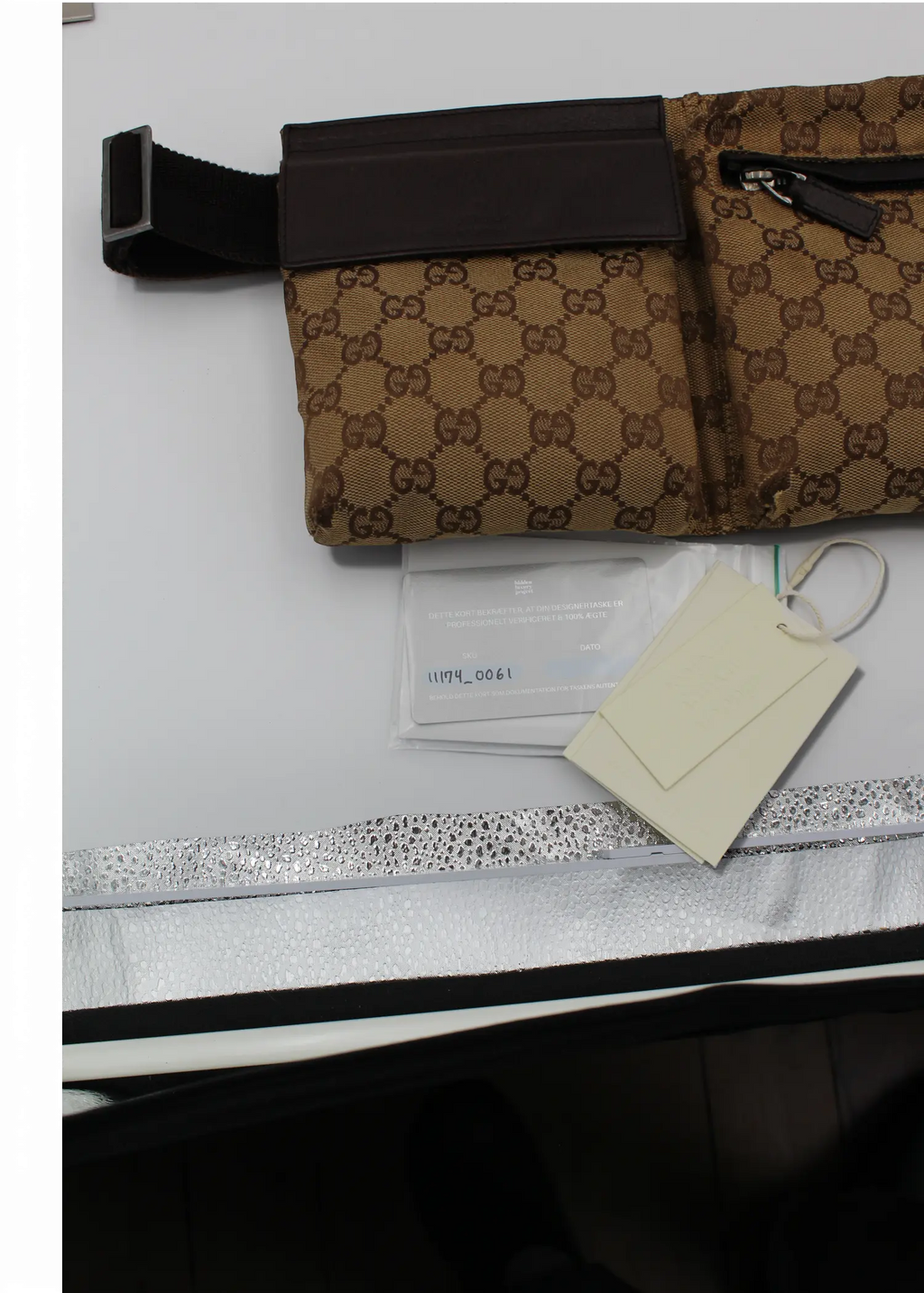 Preloved | Gucci GG Monogram Bæltetaske i Brun Canvas