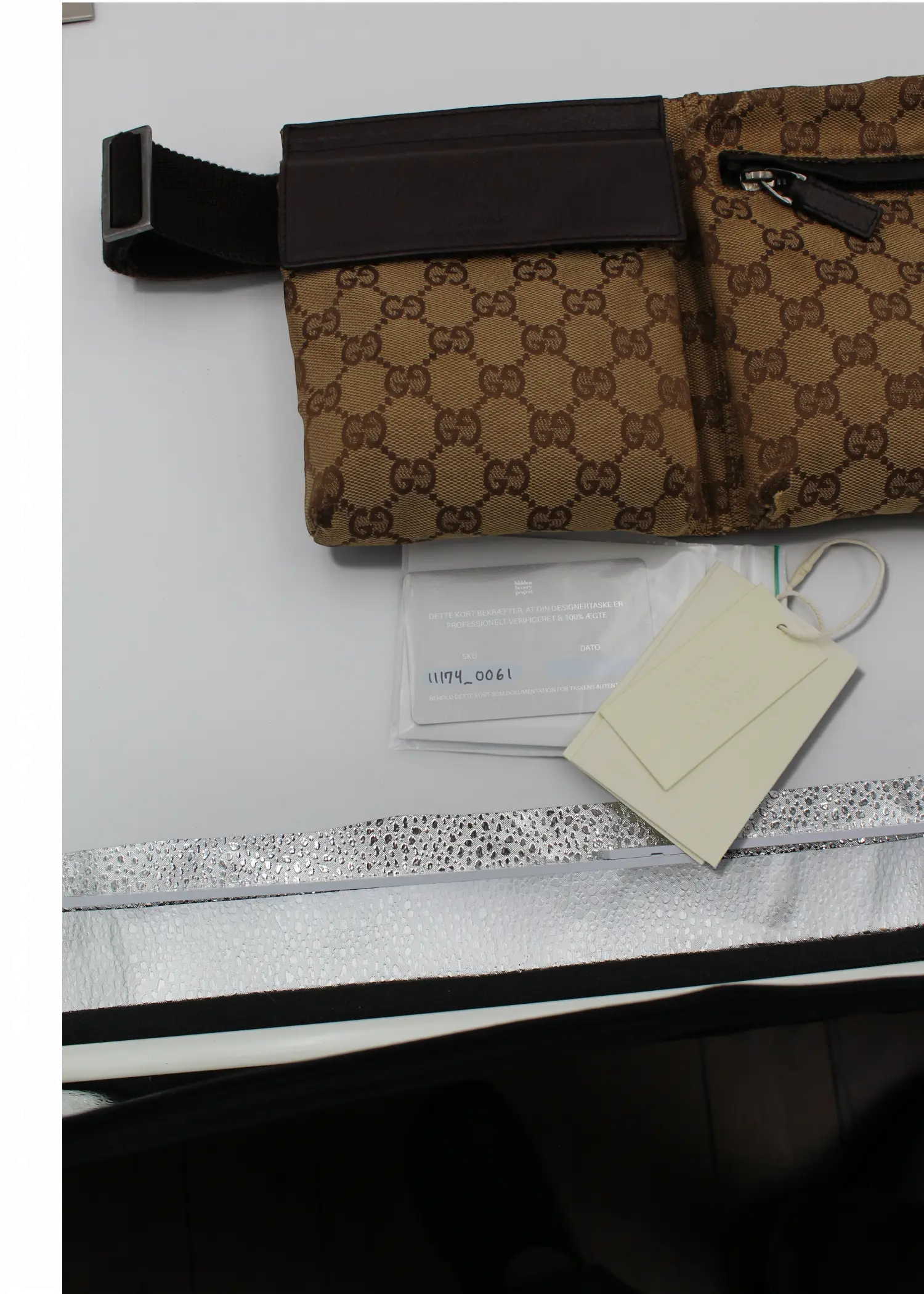 Preloved | Gucci GG Monogram Bæltetaske i Brun Canvas