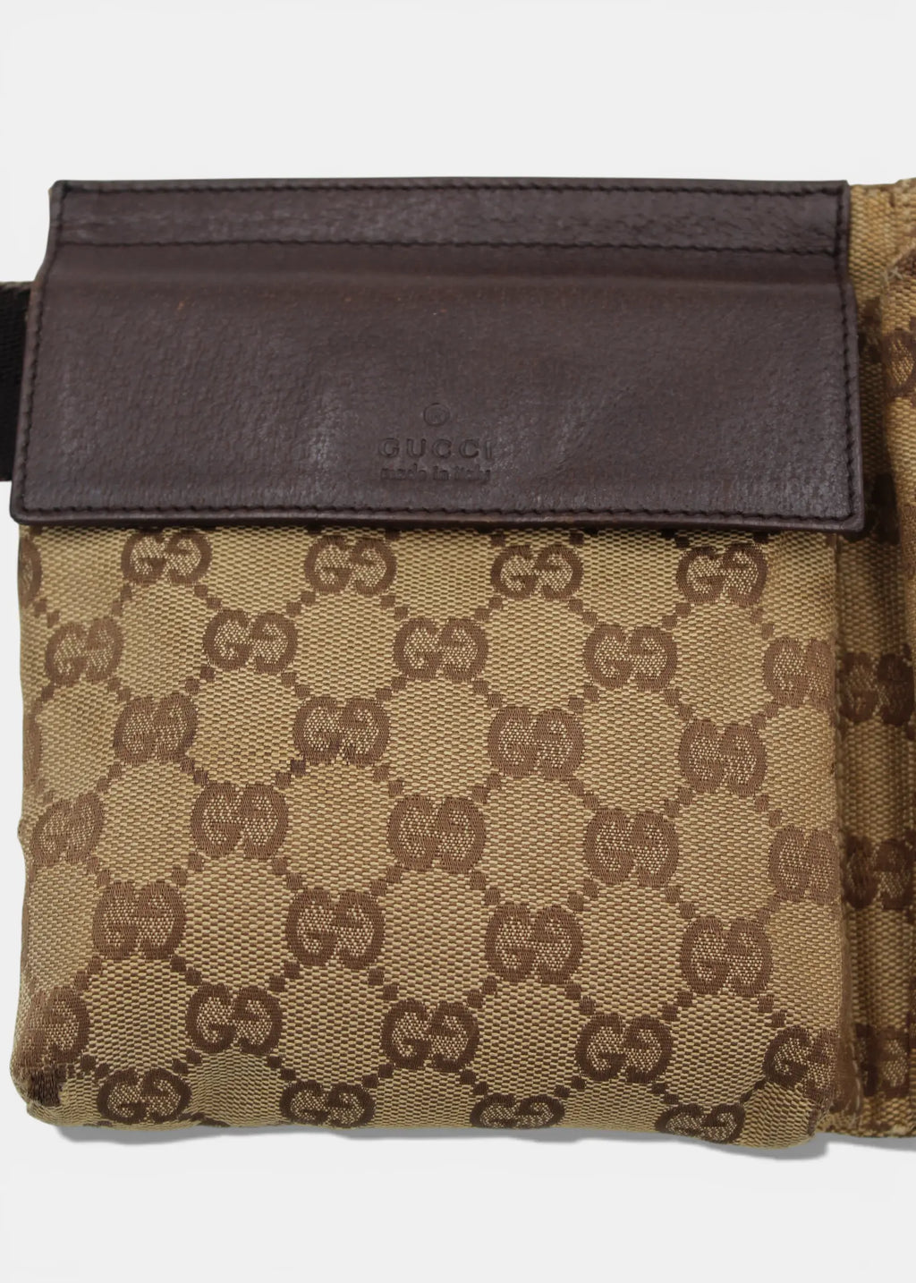 Preloved | Gucci GG Monogram Bæltetaske i Brun Canvas