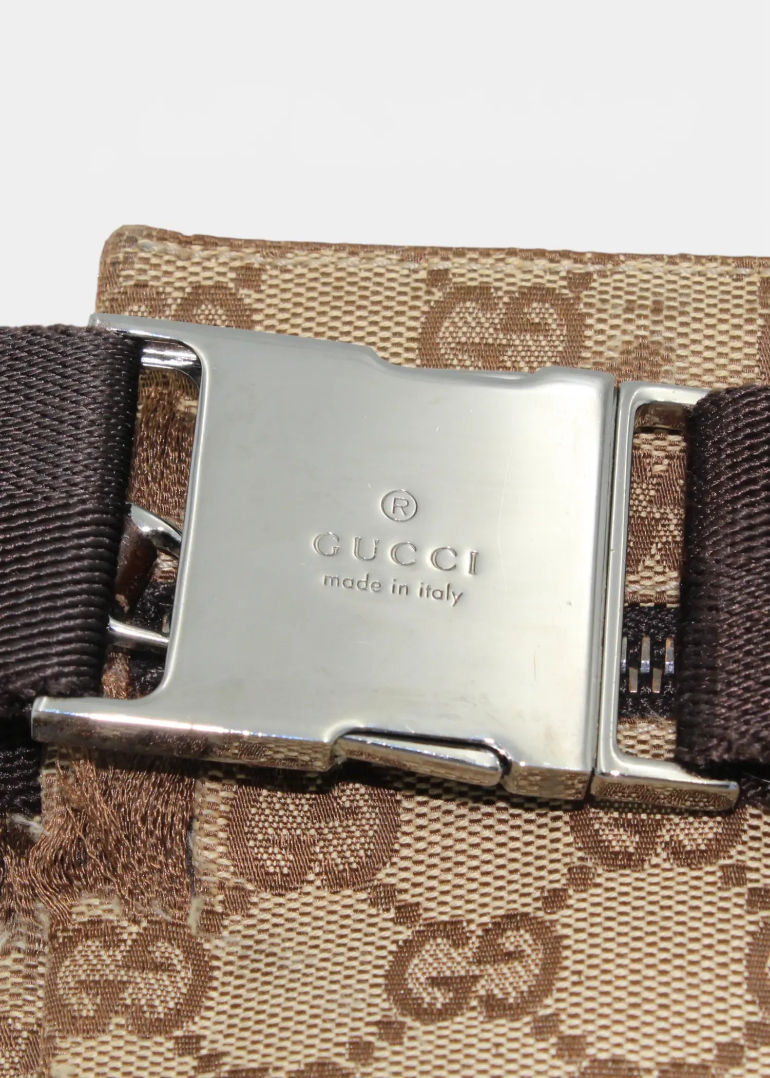 Preloved | Gucci GG Monogram Bæltetaske i Brun Canvas