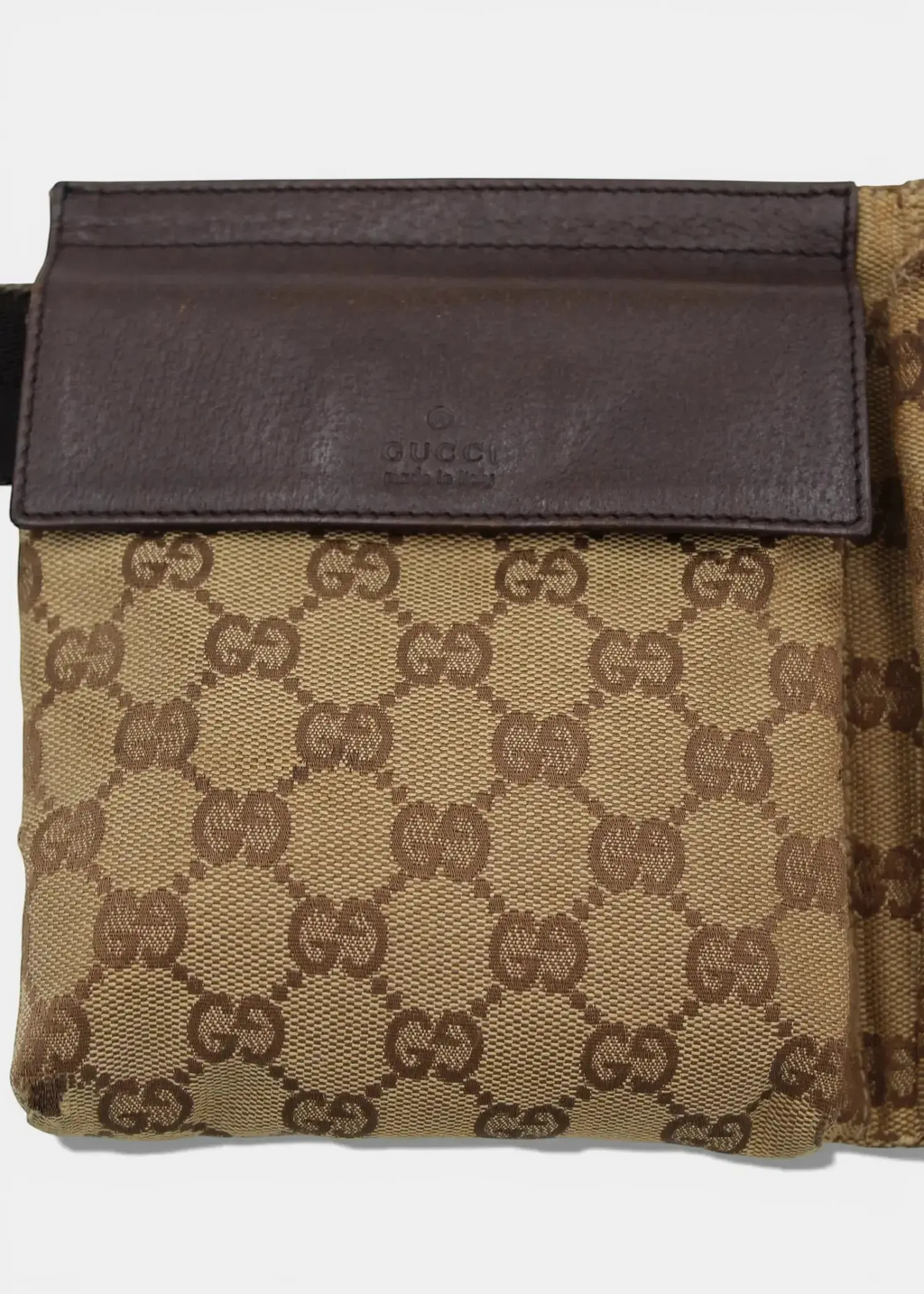 Preloved | Gucci GG Monogram Bæltetaske i Brun Canvas Gucci