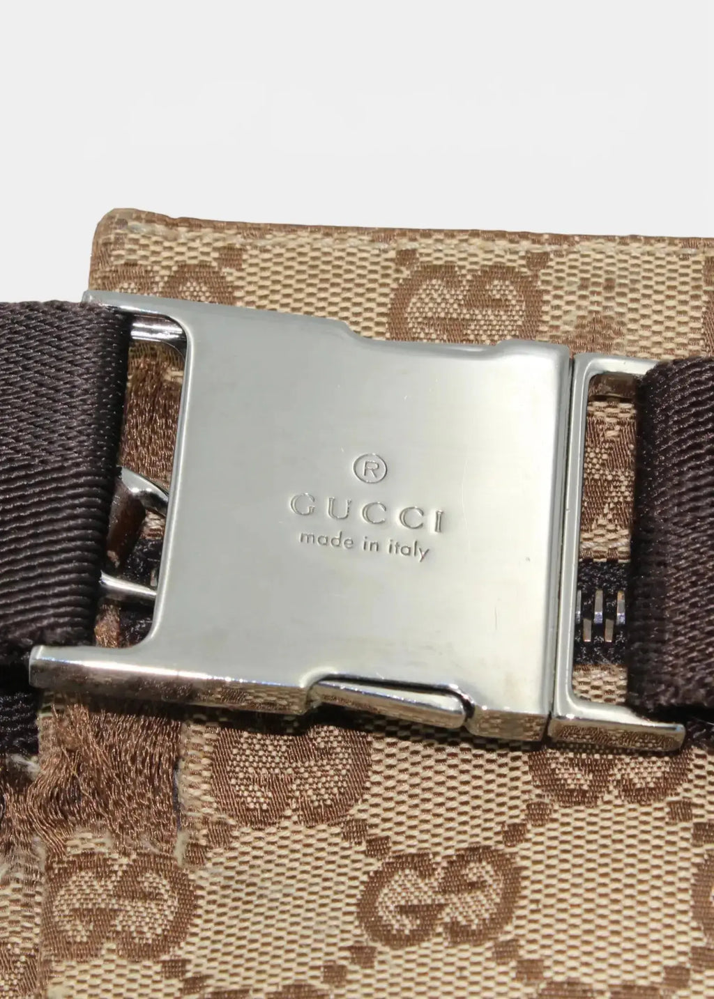 Preloved | Gucci GG Monogram Bæltetaske i Brun Canvas Gucci