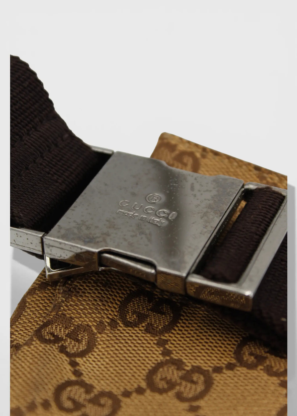 Preloved | Gucci GG Monogram Bæltetaske i Brun Canvas
