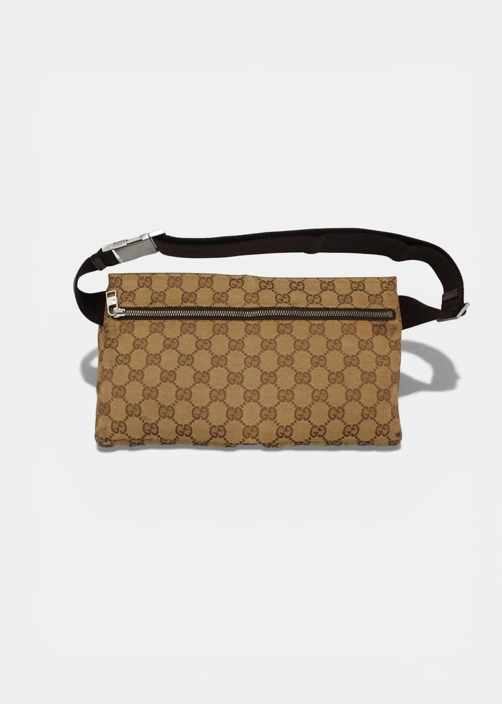 Preloved | Gucci GG Monogram Bæltetaske i Brun Canvas