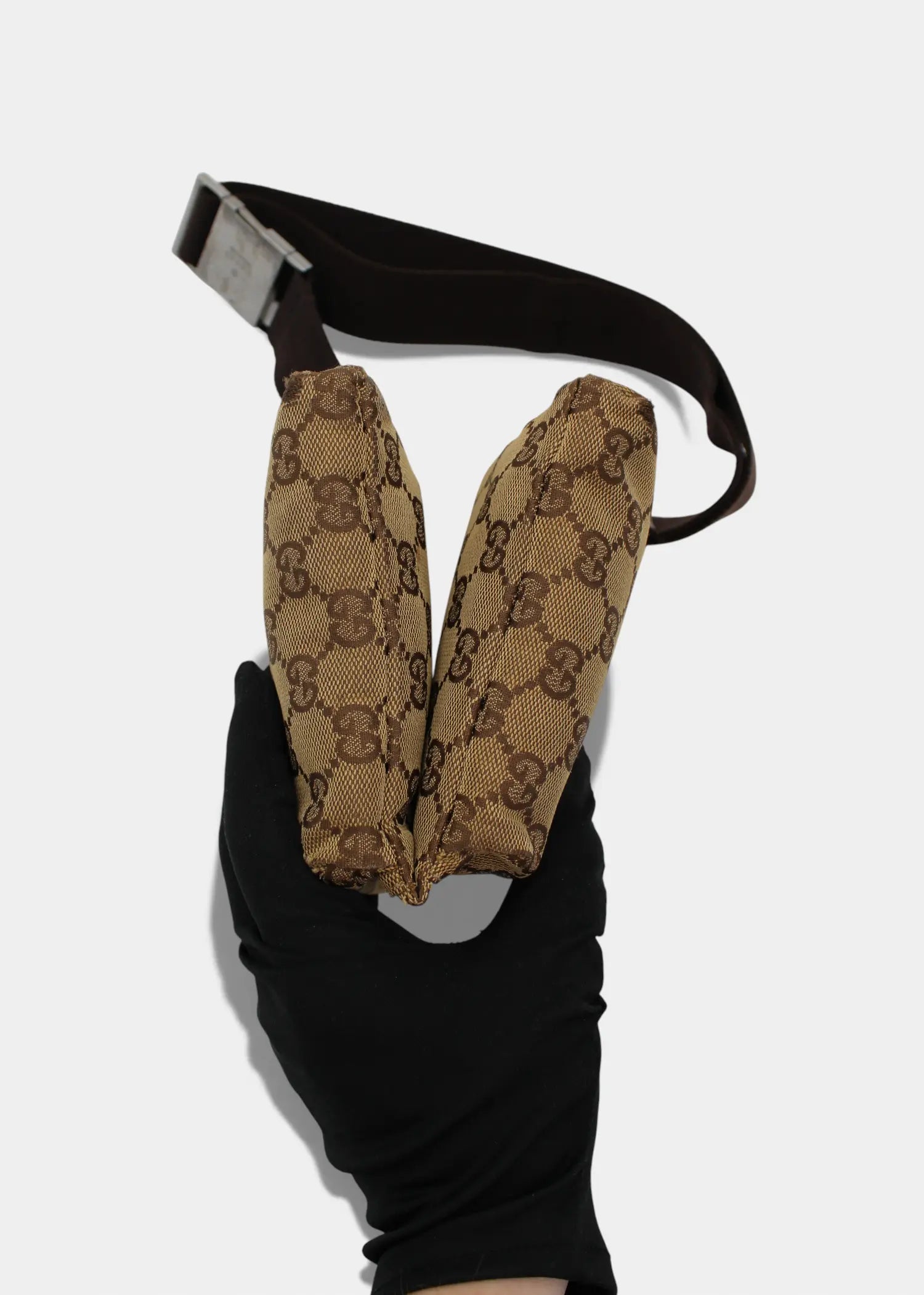 Preloved | Gucci GG Monogram Bæltetaske i Brun Canvas