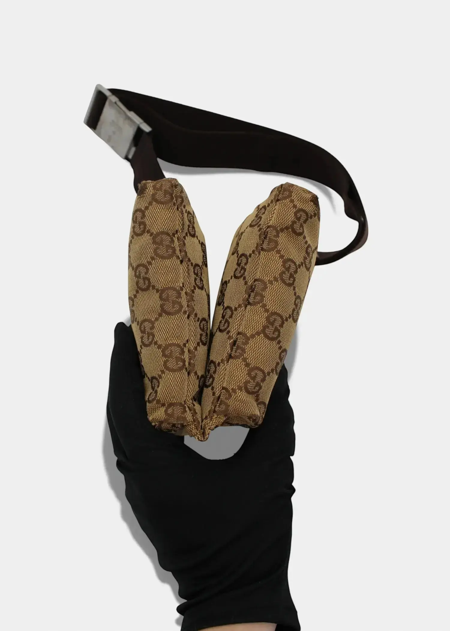 Preloved | Gucci GG Monogram Bæltetaske i Brun Canvas Gucci