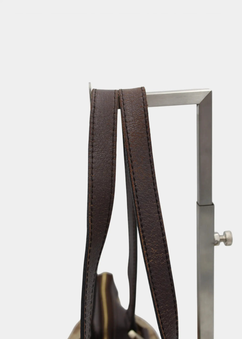 Preloved | Gucci GG Monogram Skuldertaske Abbey med Brun Læder