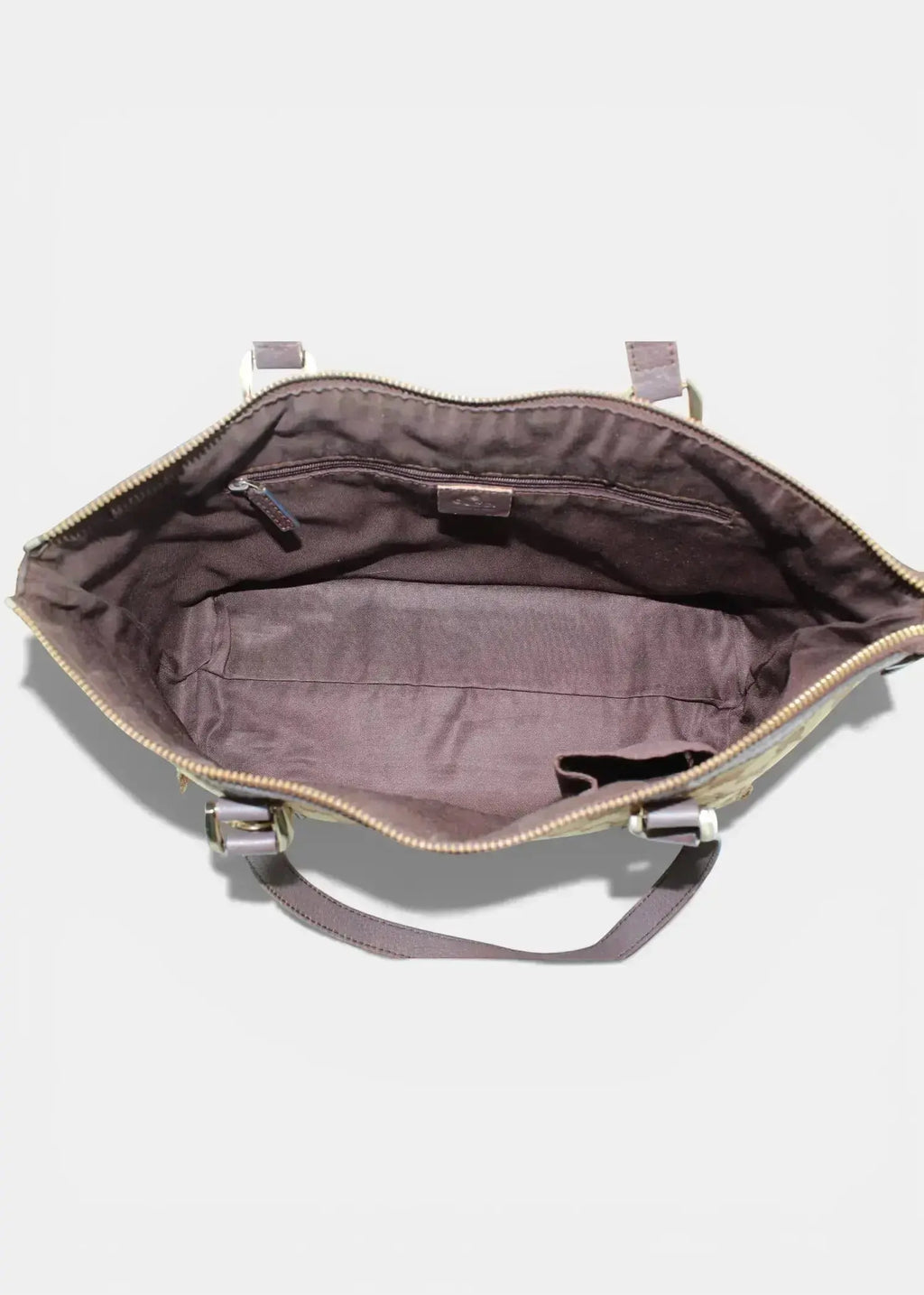 Preloved | Gucci GG Monogram Skuldertaske Abbey med Brun Læder Gucci