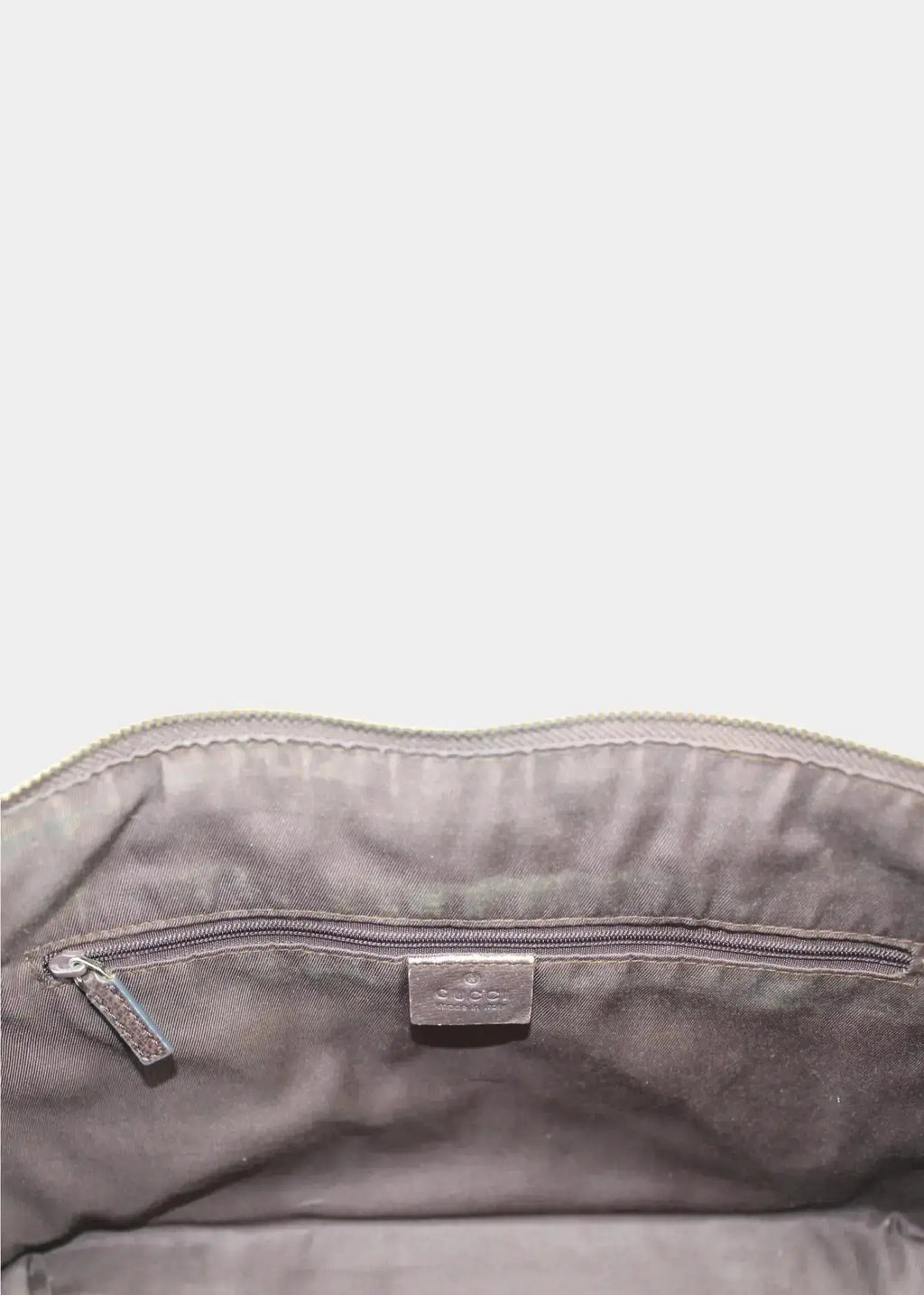 Preloved | Gucci GG Monogram Skuldertaske Abbey med Brun Læder Gucci