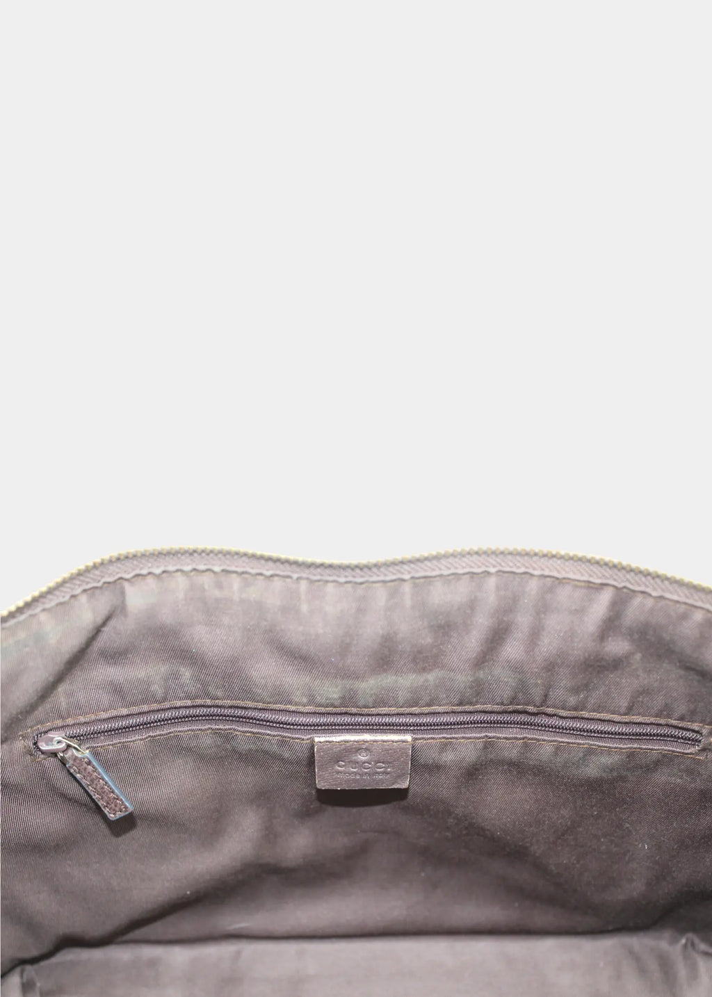 Preloved | Gucci GG Monogram Skuldertaske Abbey med Brun Læder