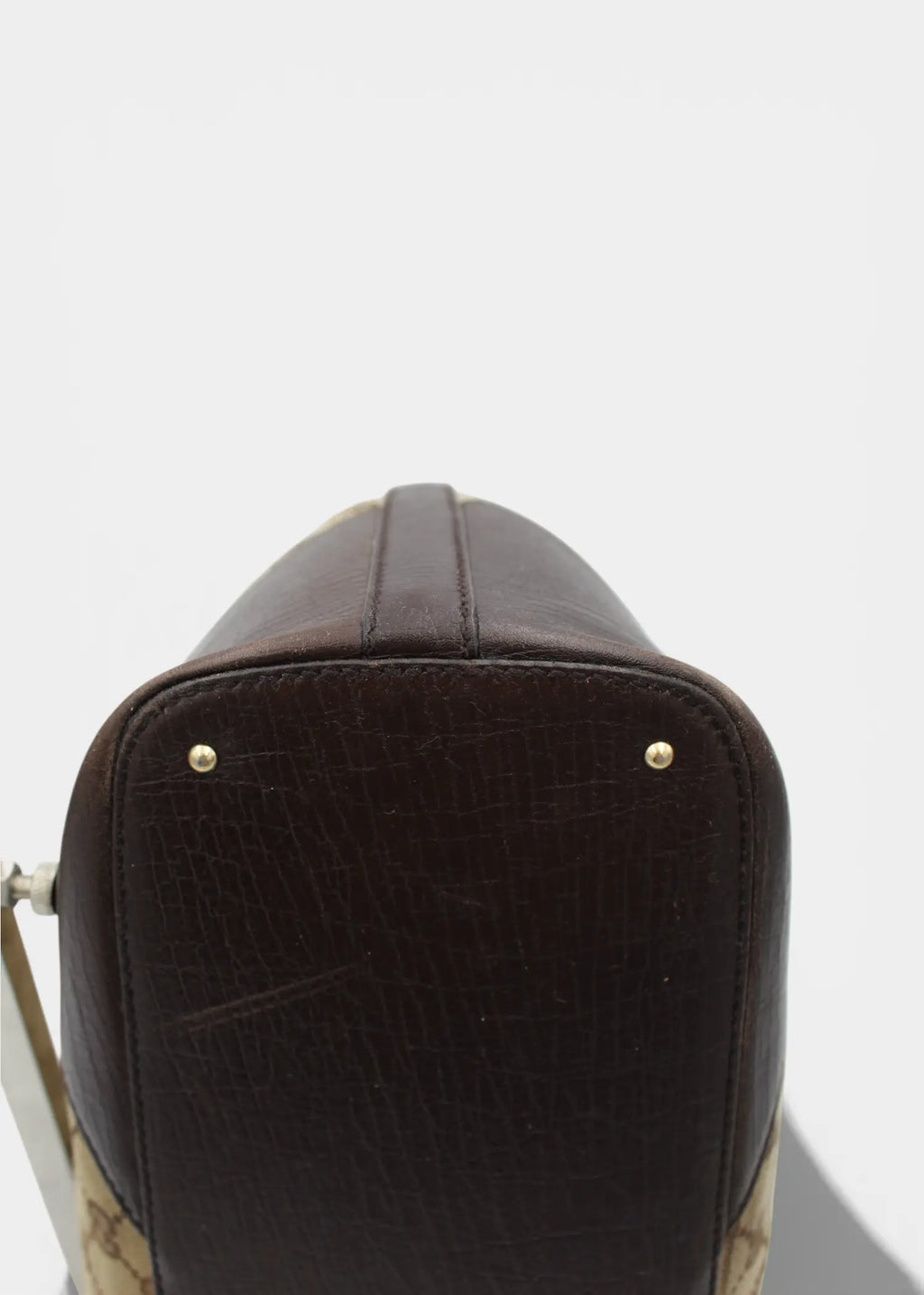 Preloved | Gucci GG Monogram Totebag D-Ring med Brun Læder