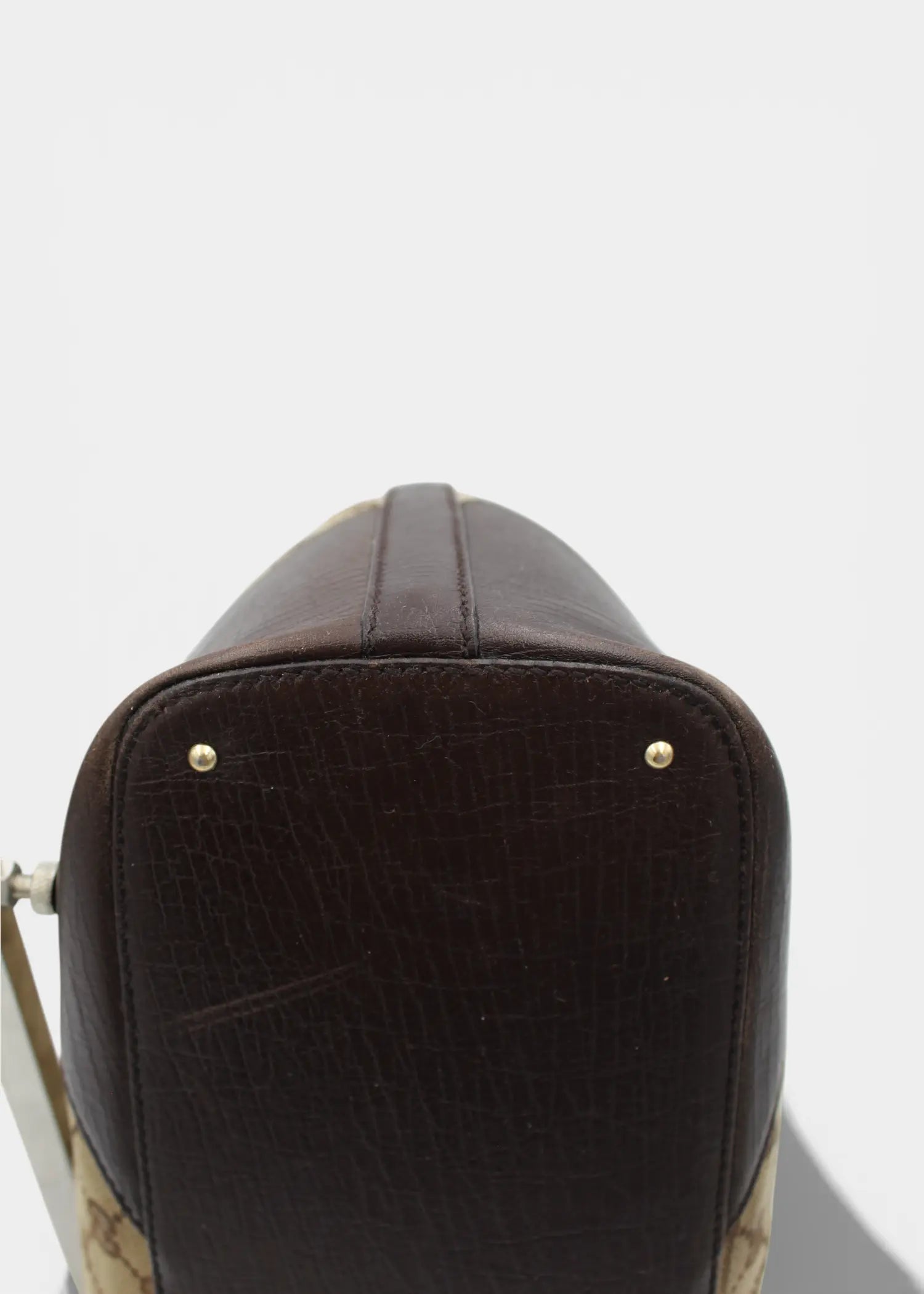 Preloved | Gucci GG Monogram Totebag D-Ring med Brun Læder