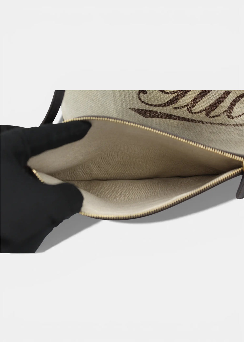 Preloved | Gucci GG Hvid Canvas Totebag 'Made In Italy' med Pouch