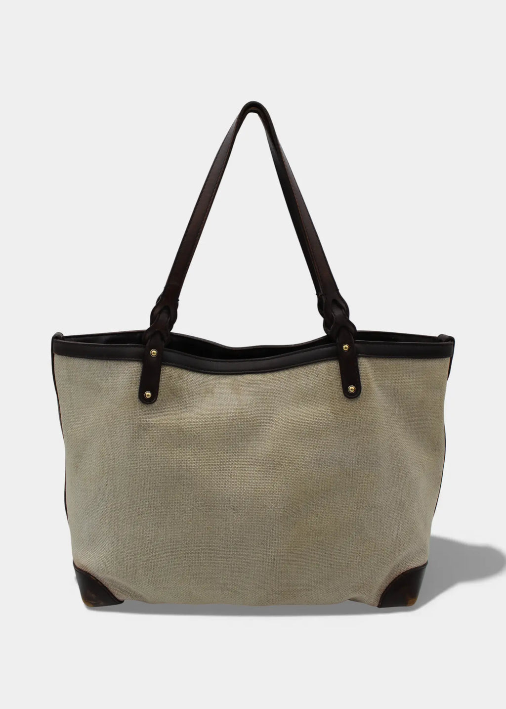 Preloved | Gucci GG Hvid Canvas Totebag 'Made In Italy' med Pouch