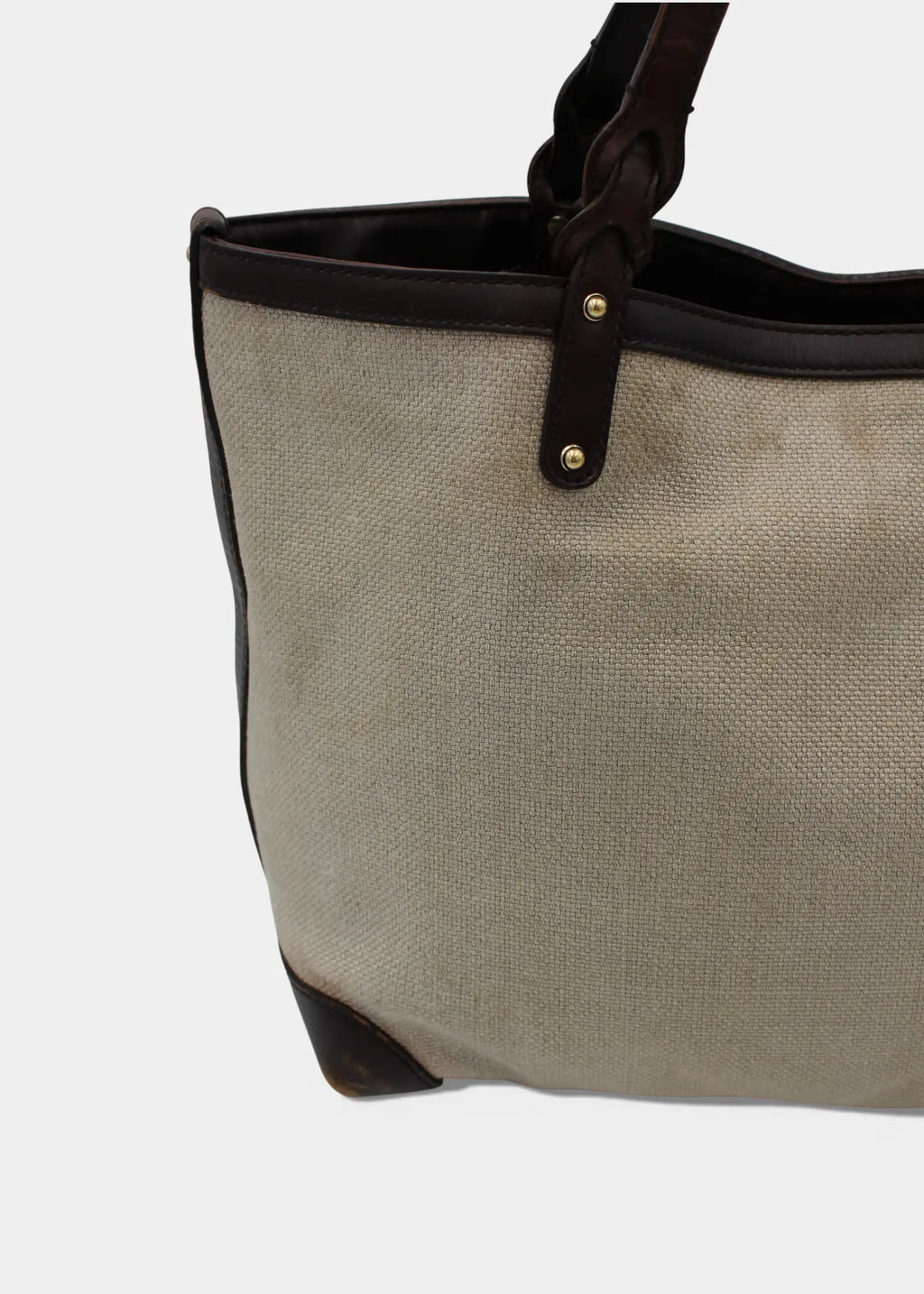 Preloved | Gucci GG Hvid Canvas Totebag 'Made In Italy' med Pouch