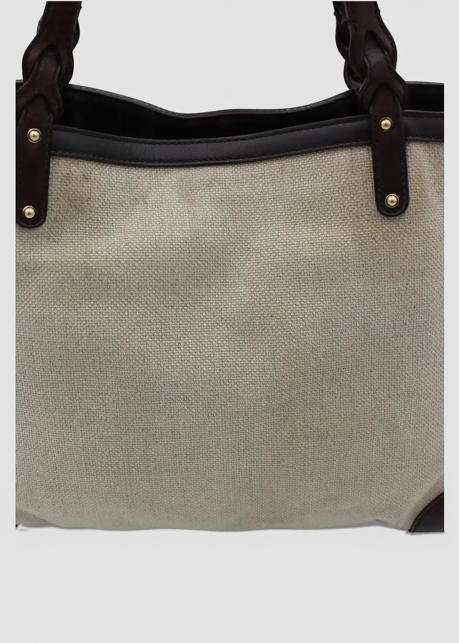 Preloved | Gucci Hvid Canvas Totebag 'Made In Italy' med Pouch Gucci