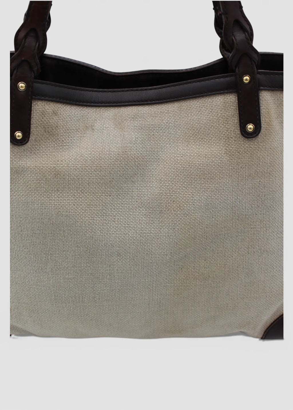 Preloved | Gucci GG Hvid Canvas Totebag 'Made In Italy' med Pouch