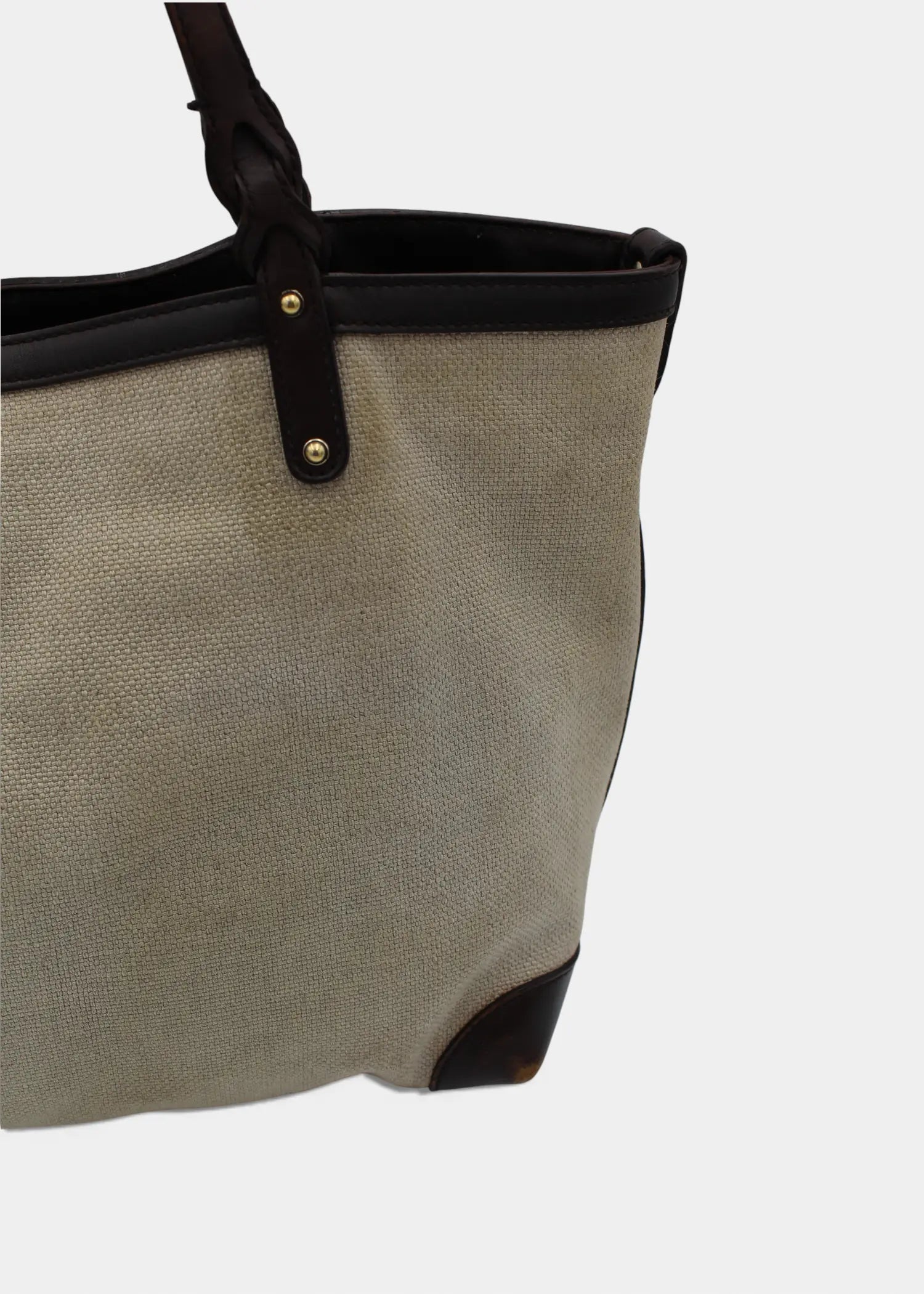 Preloved | Gucci GG Hvid Canvas Totebag 'Made In Italy' med Pouch