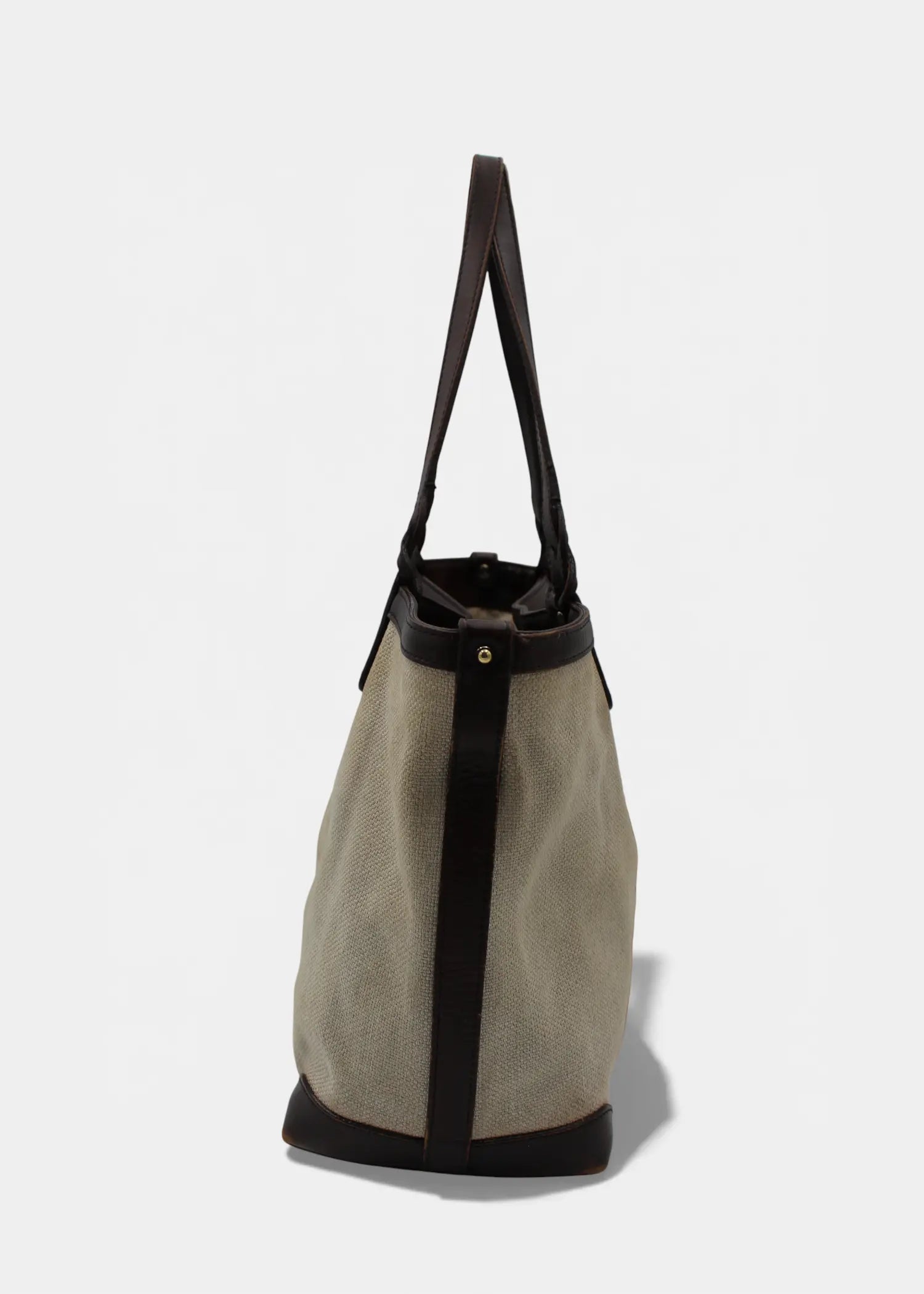 Preloved | Gucci GG Hvid Canvas Totebag 'Made In Italy' med Pouch