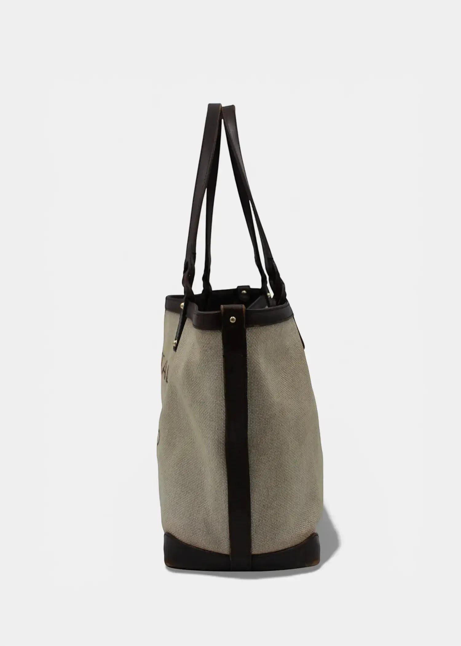 Preloved | Gucci Hvid Canvas Totebag 'Made In Italy' med Pouch Gucci