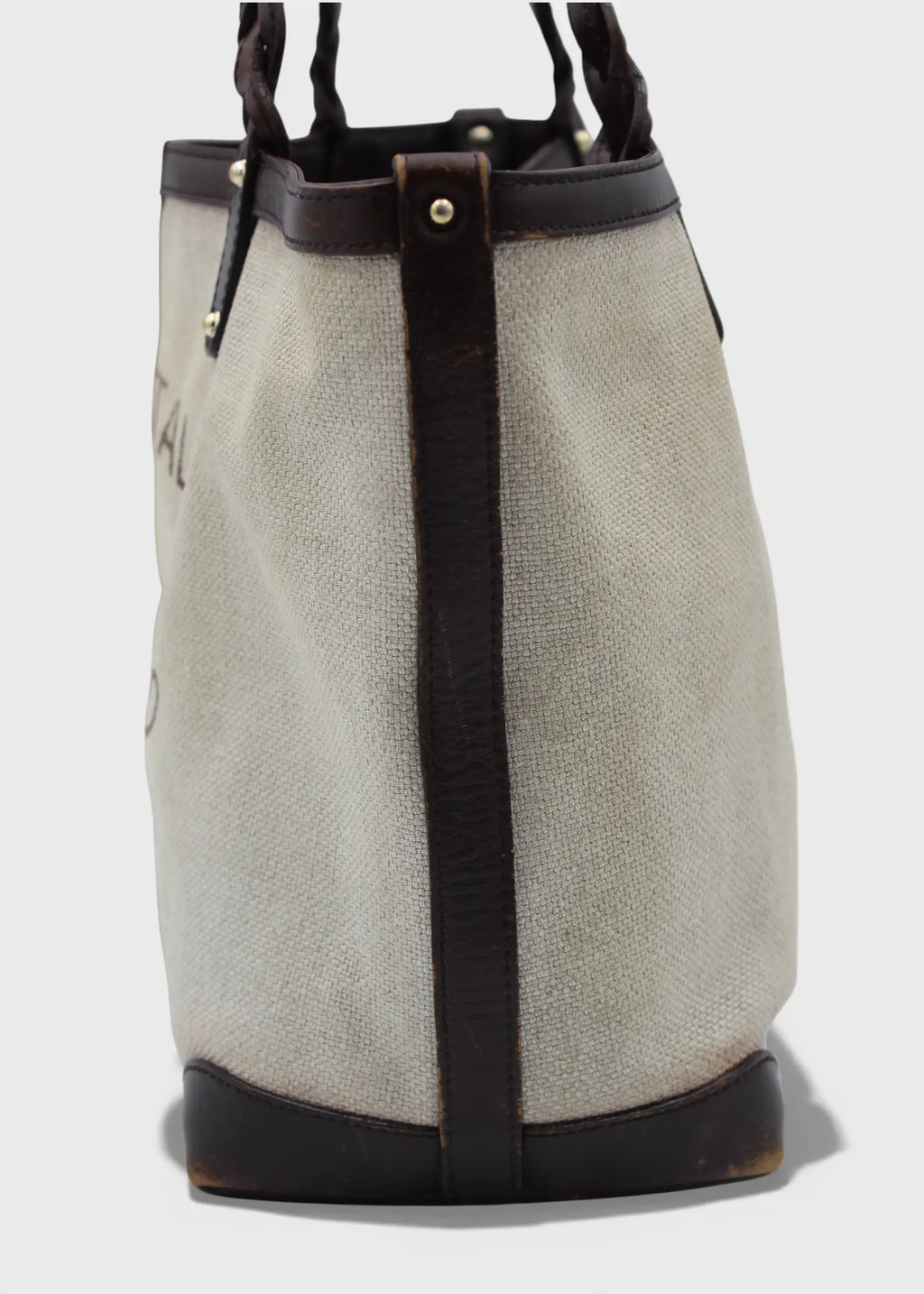 Preloved | Gucci GG Hvid Canvas Totebag 'Made In Italy' med Pouch