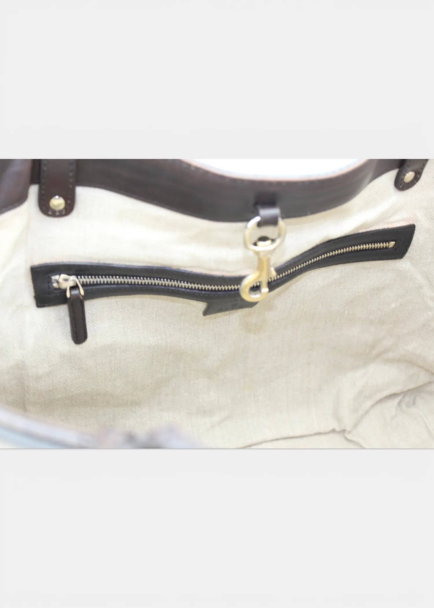 Preloved | Gucci GG Hvid Canvas Totebag 'Made In Italy' med Pouch