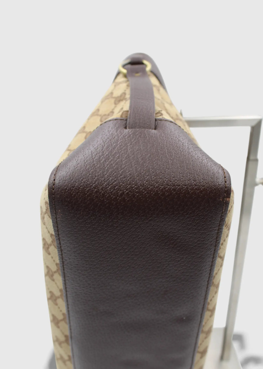 Preloved | Gucci GG Monogram Håndtaske med Brun Læder