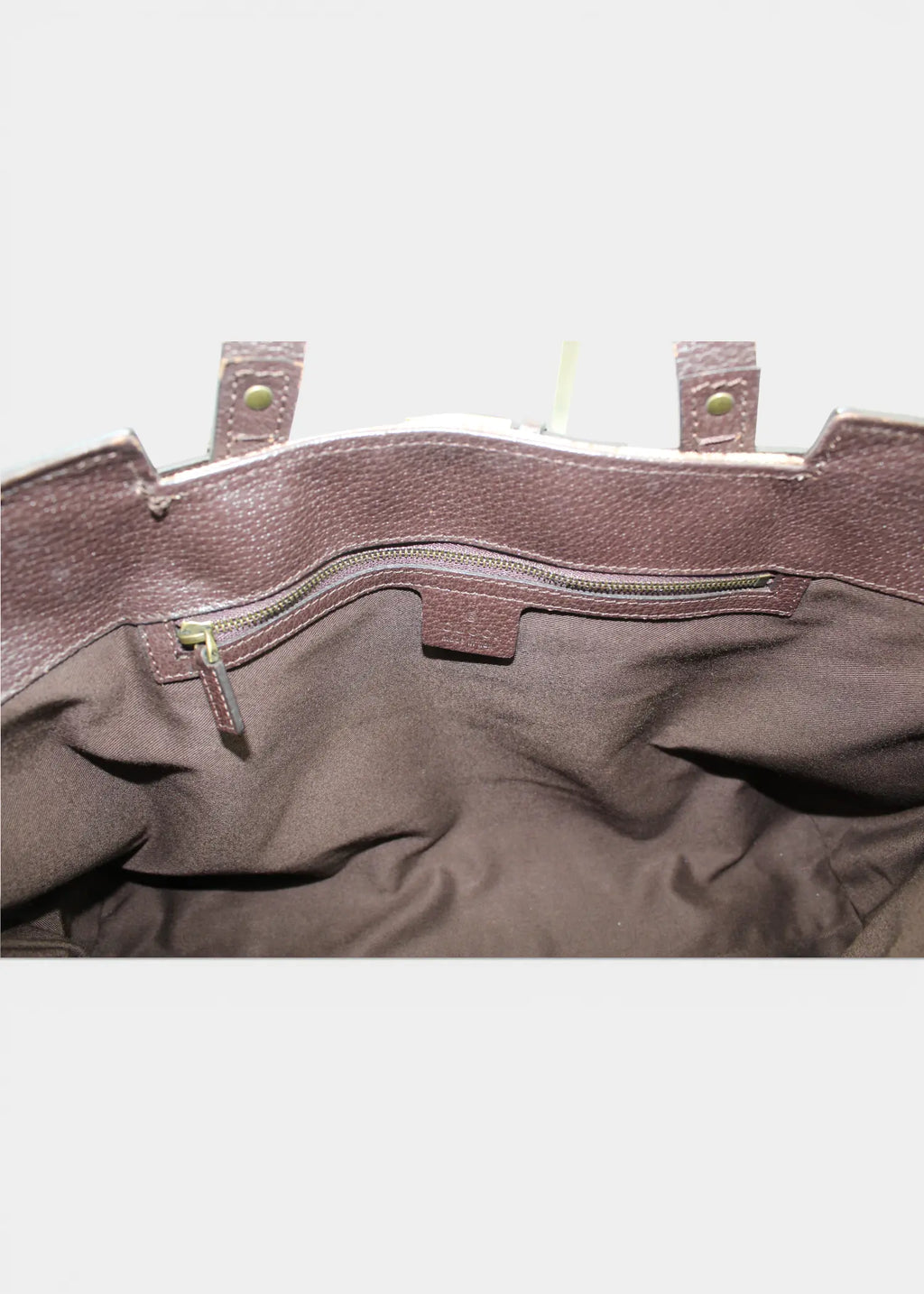 Preloved | Gucci GG Monogram Håndtaske med Brun Læder