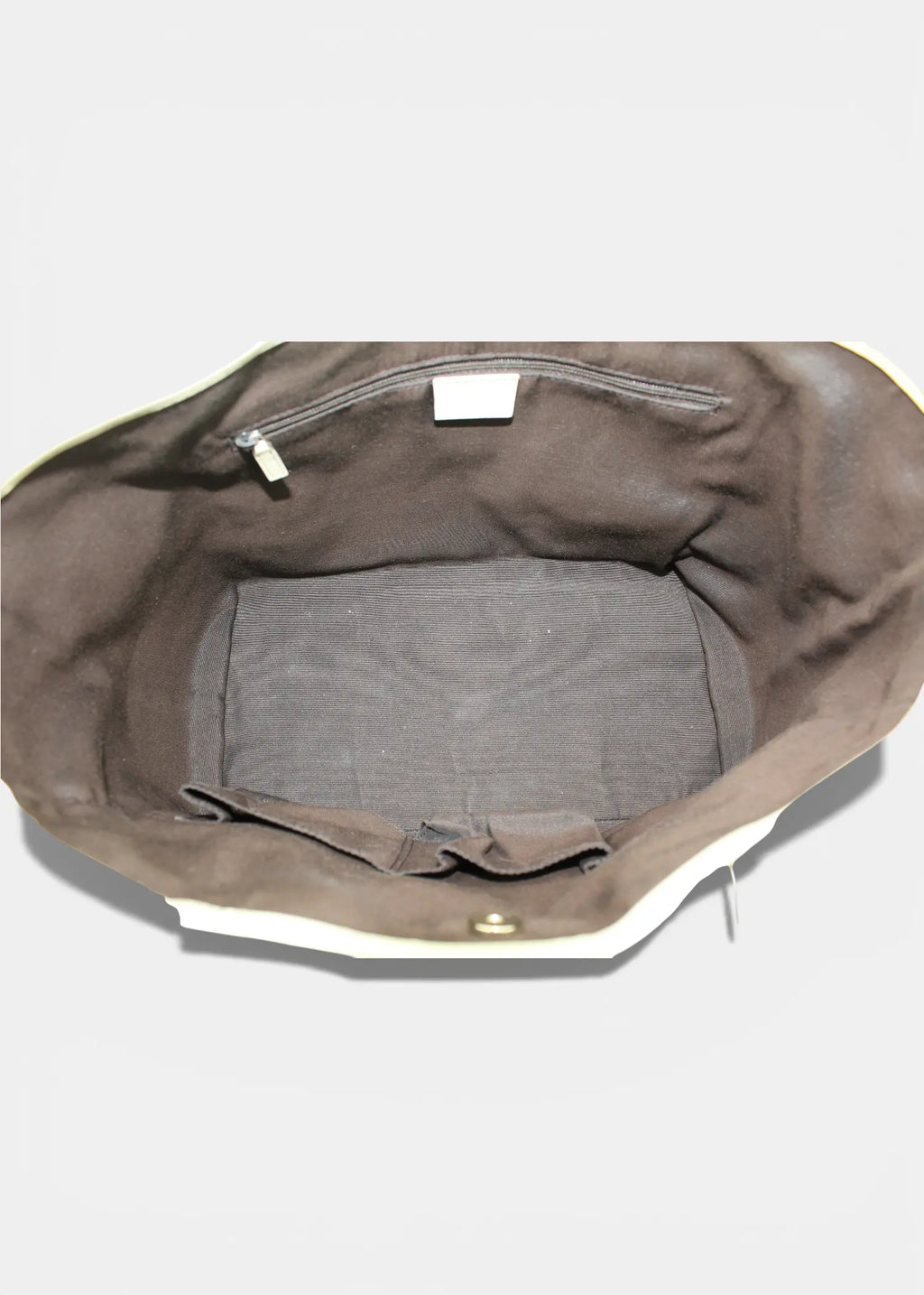 Preloved | Gucci GG Monogram Totebag med Hvid Læder & Guld Hardware