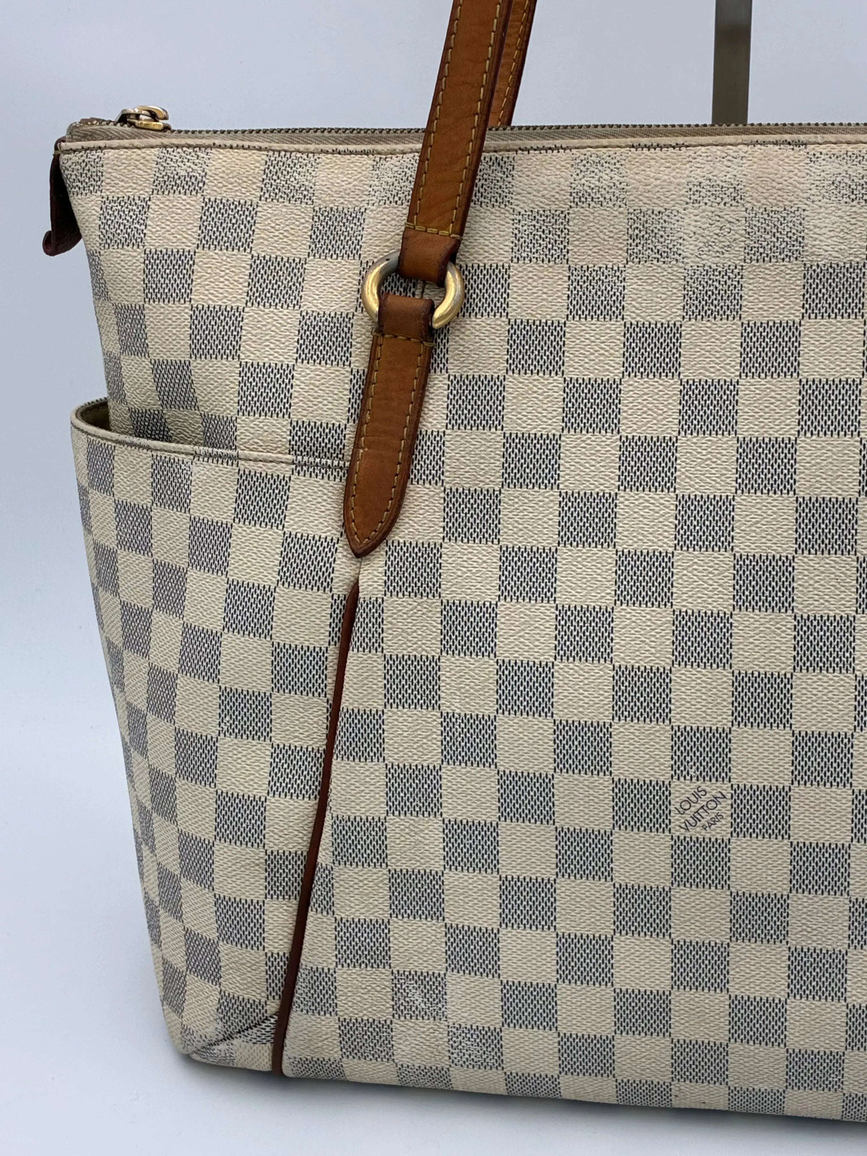 Preloved | Louis Vuitton Monogram Totebag Totally GM Damier Azul Hvid Louis Vuitton