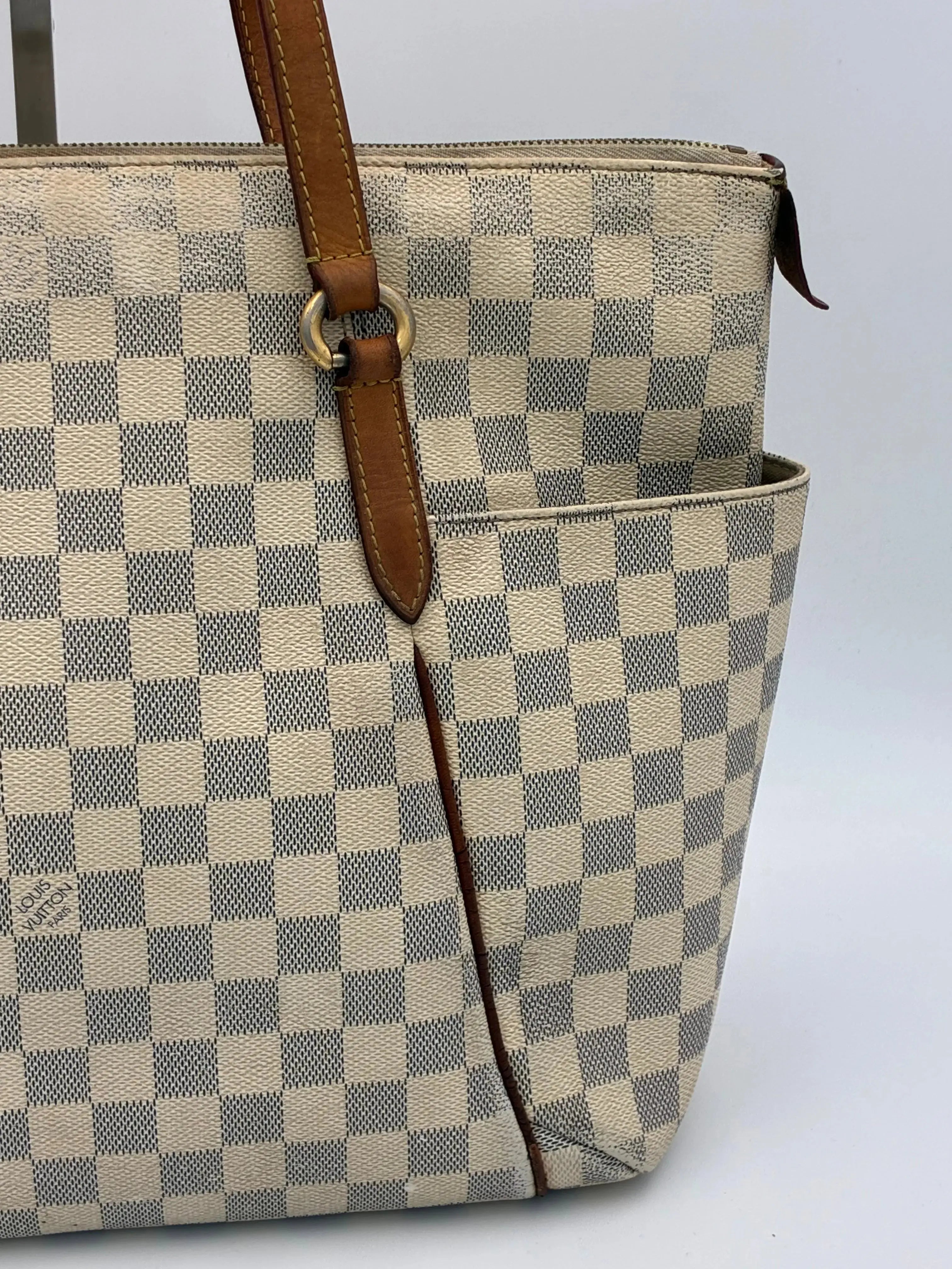 Preloved | Louis Vuitton Monogram Totebag Totally GM Damier Azul Hvid Louis Vuitton