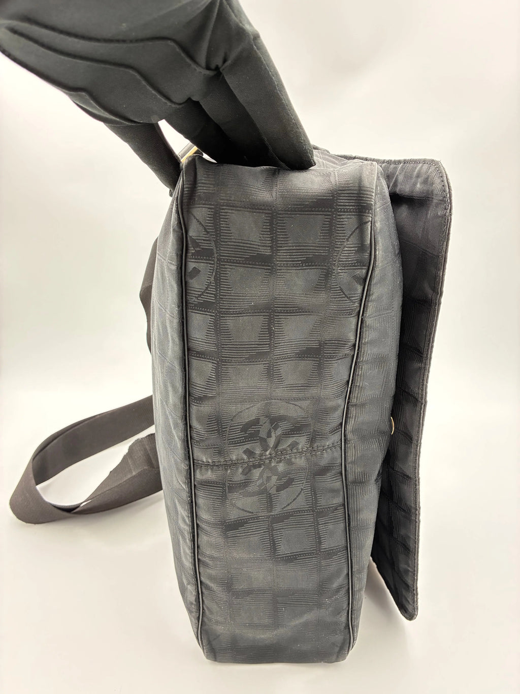 (11172_0023) CHANEL New Travel Line Crossbody Sort (PERSONLIG TASKE) Chanel