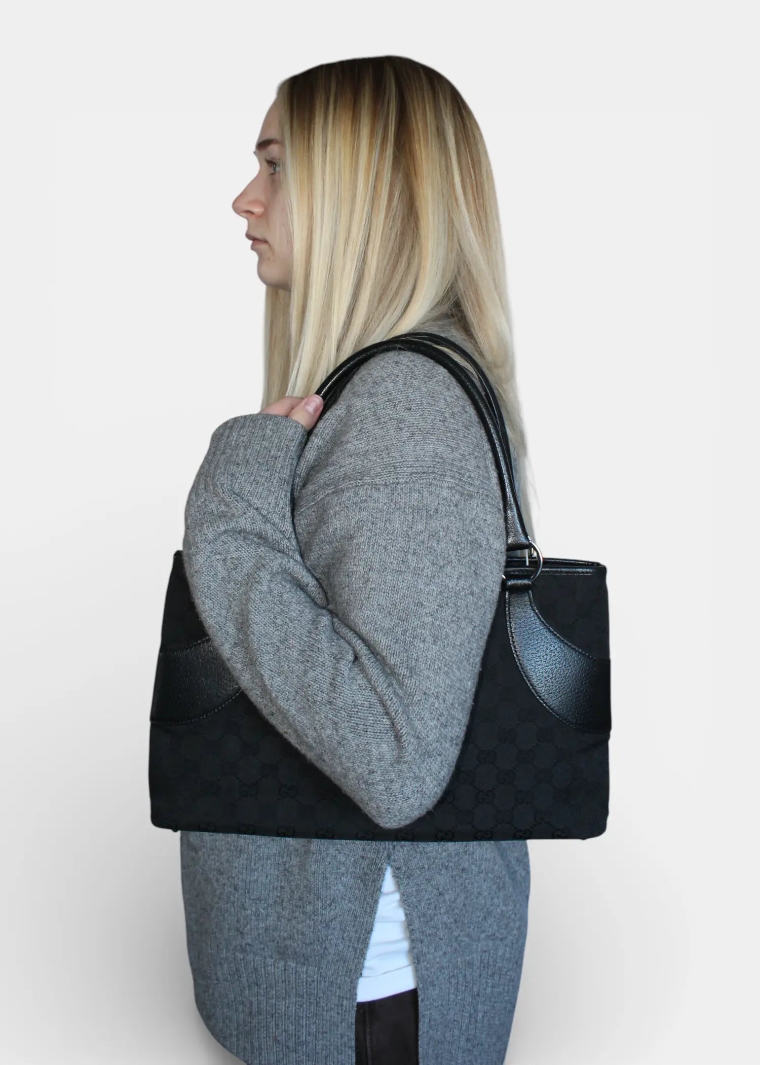 Preloved | Gucci GG Monogram Skuldertaske i Sort