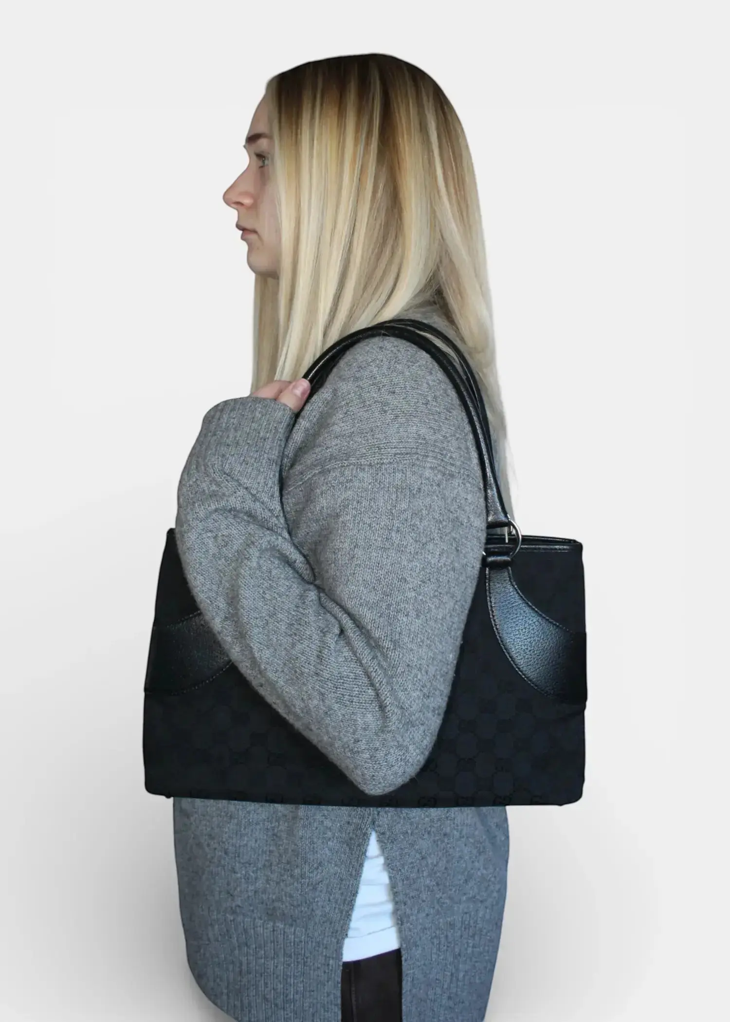 Preloved | Gucci GG Monogram Skuldertaske i Sort Gucci